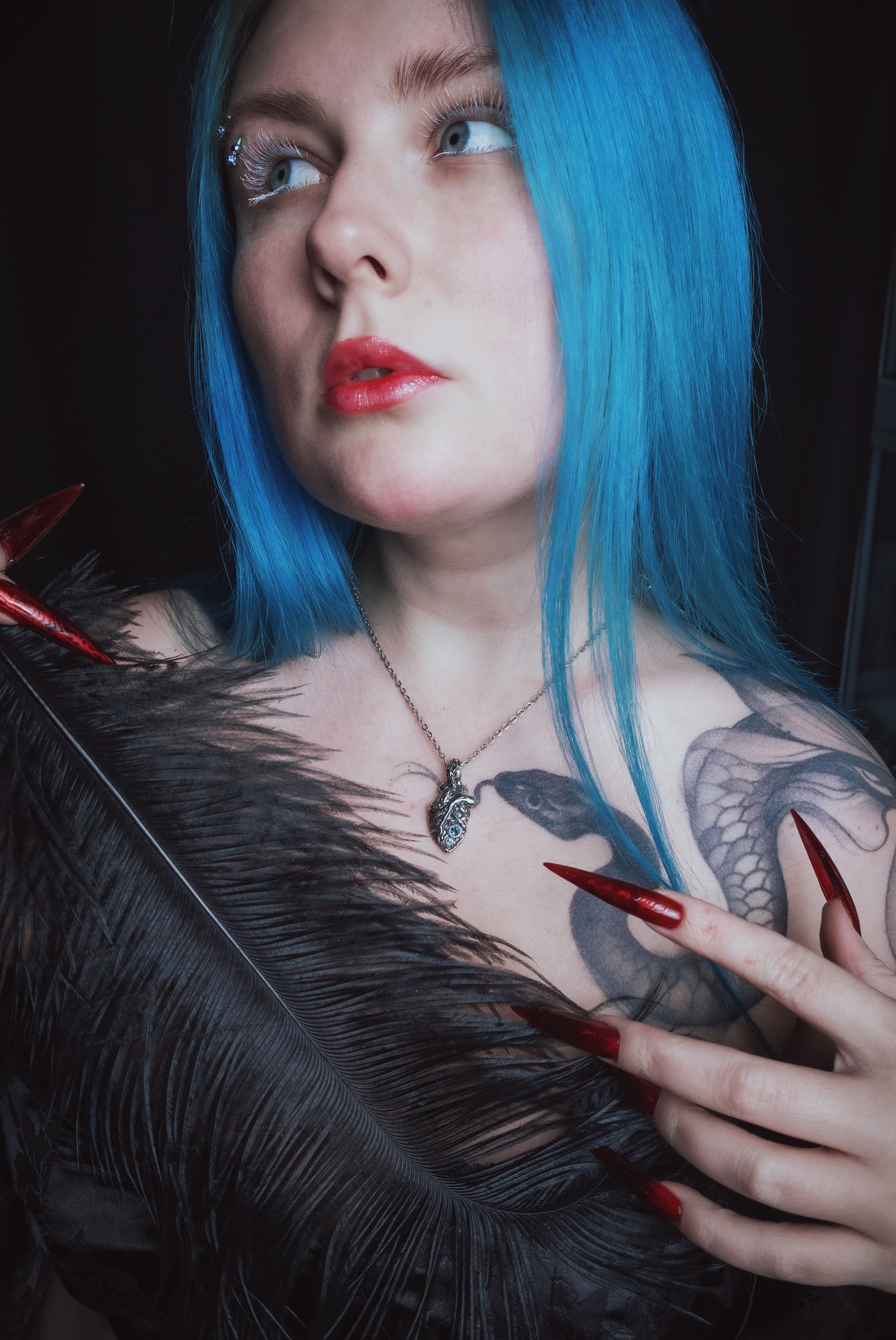 Anatomical heart with gemstones