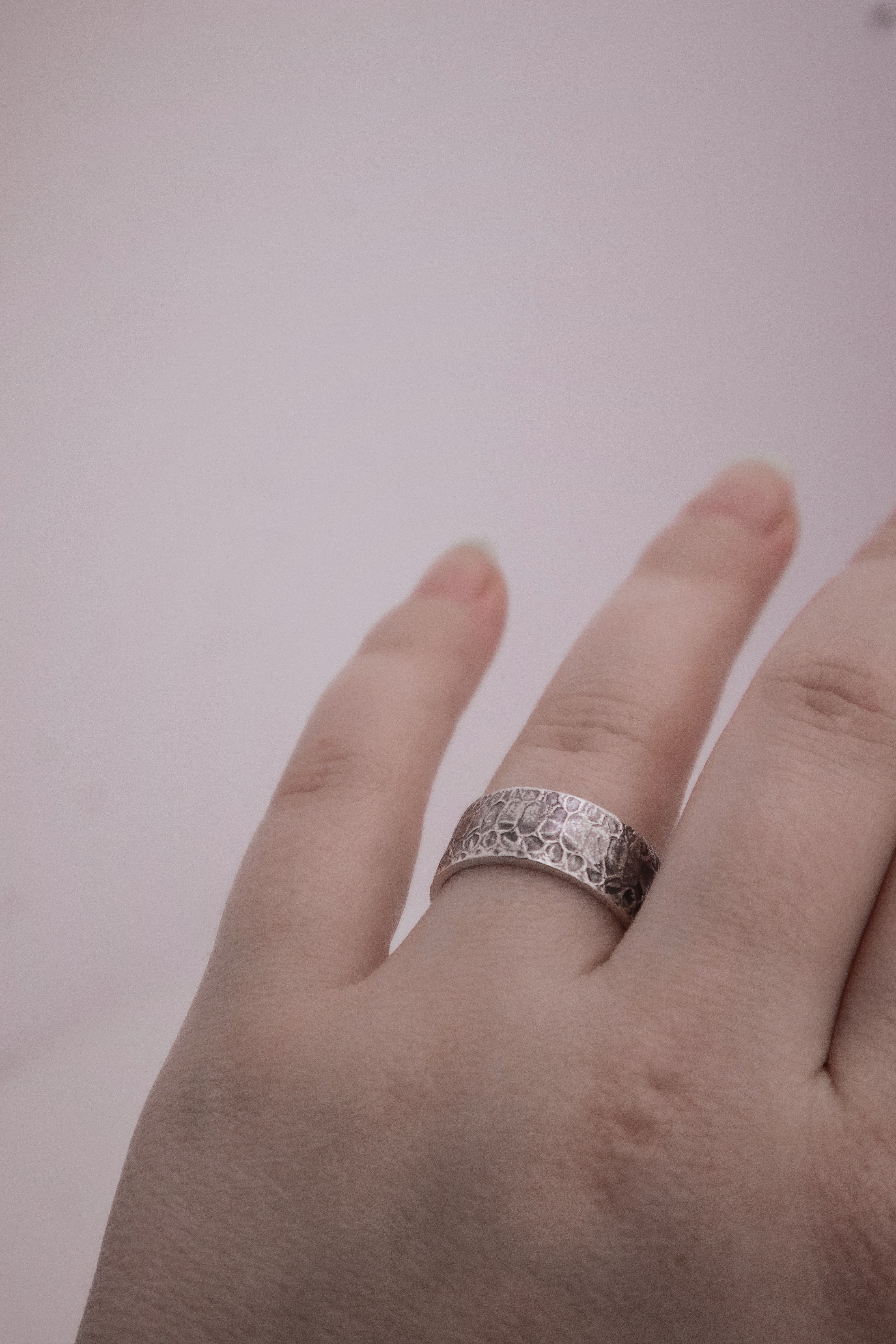 Ring with Snake Scale Relief