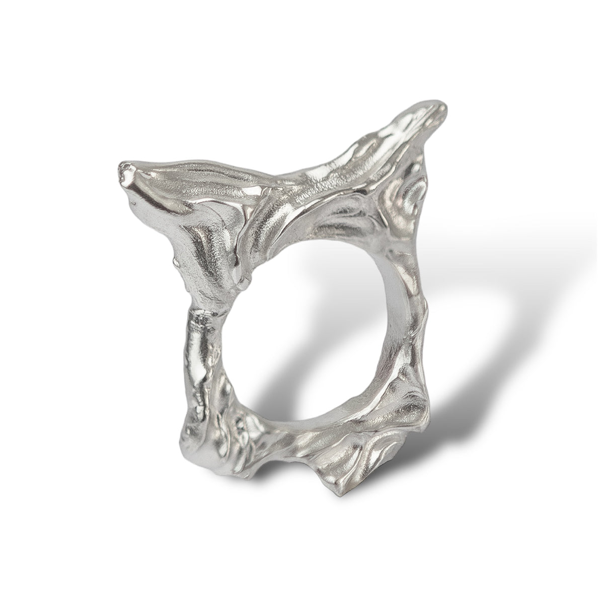 One-of-a-kind asymmetrical massive ring