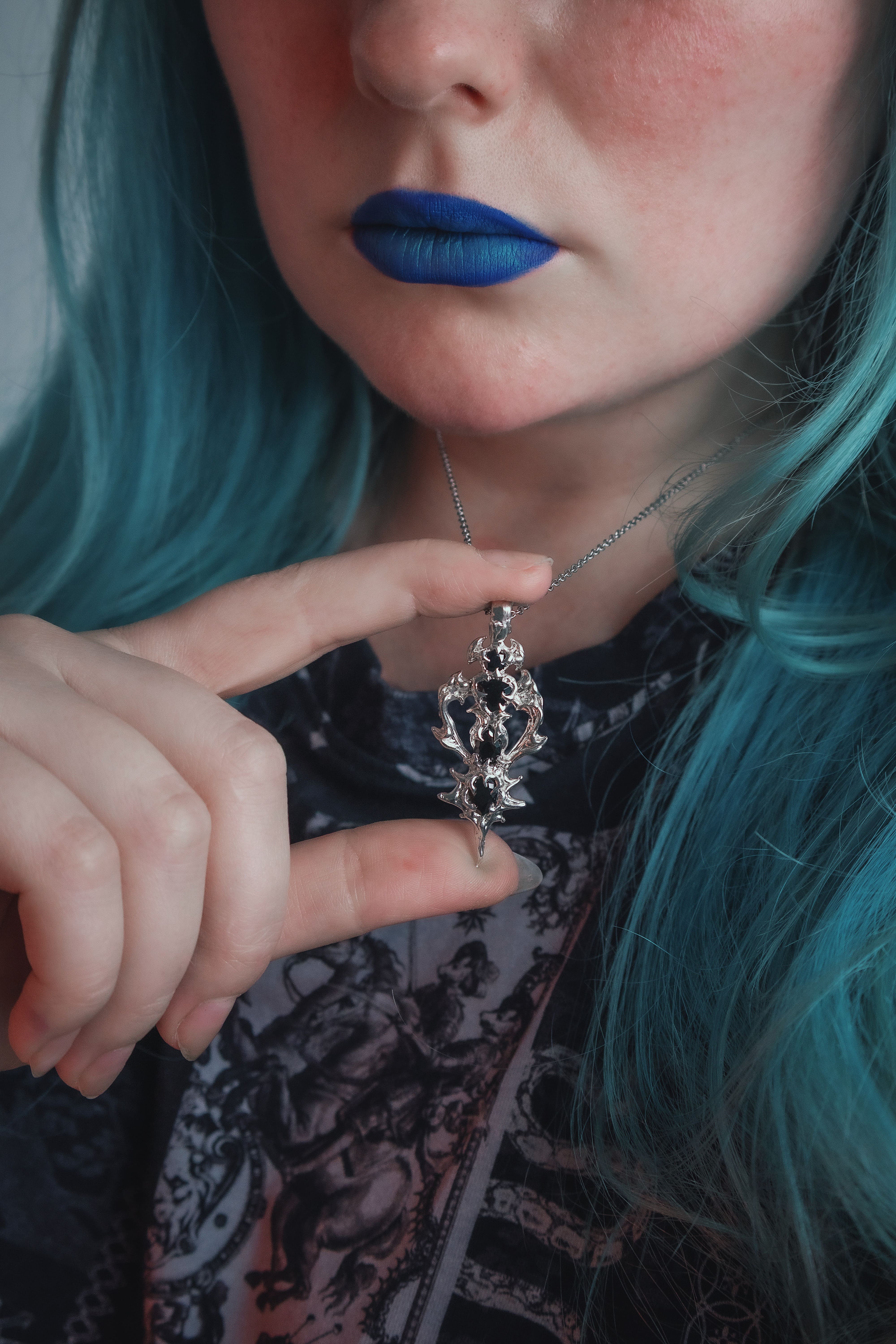 «Whisper of Dusk» pendant with stones