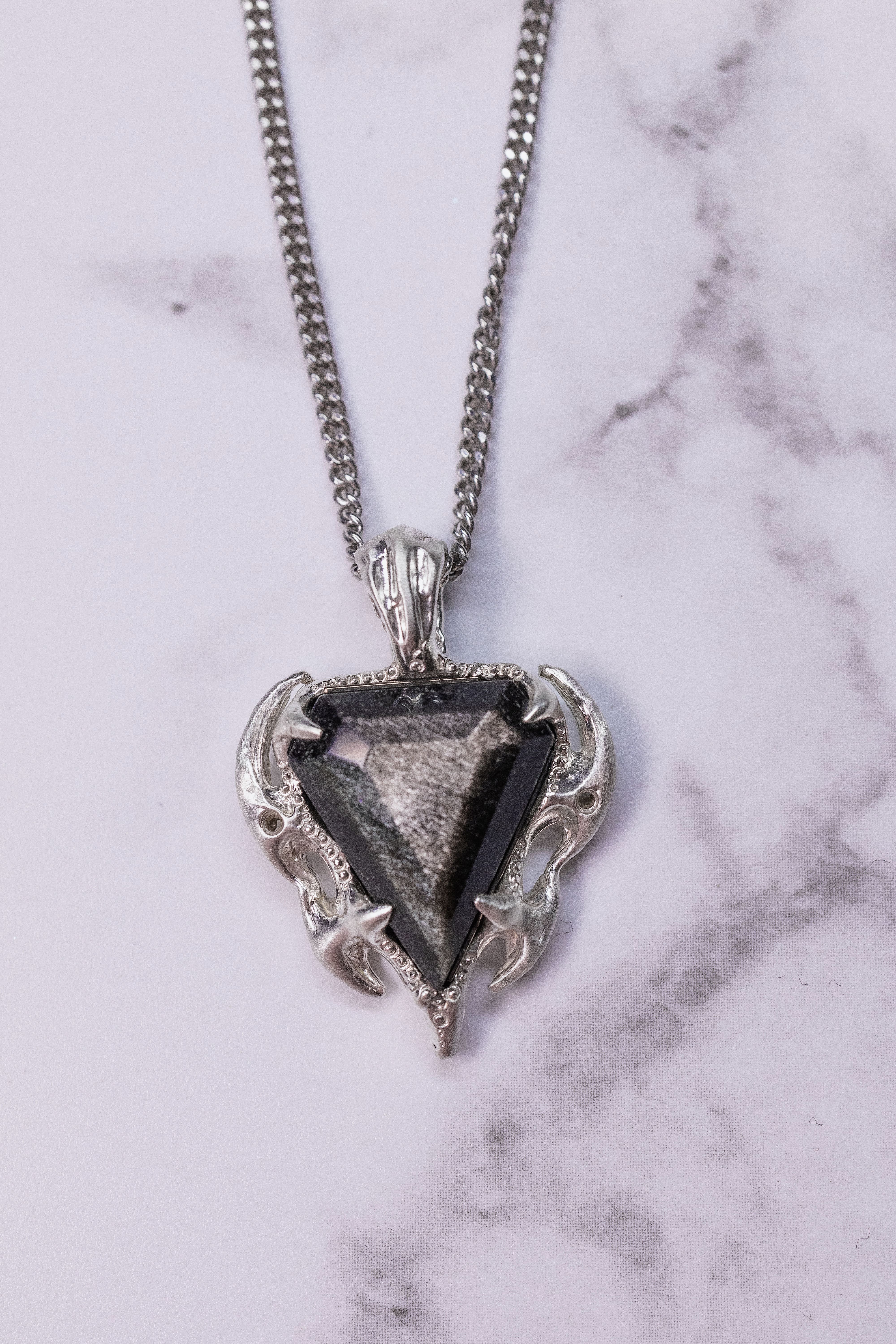 Obsidian Tribal Pendant