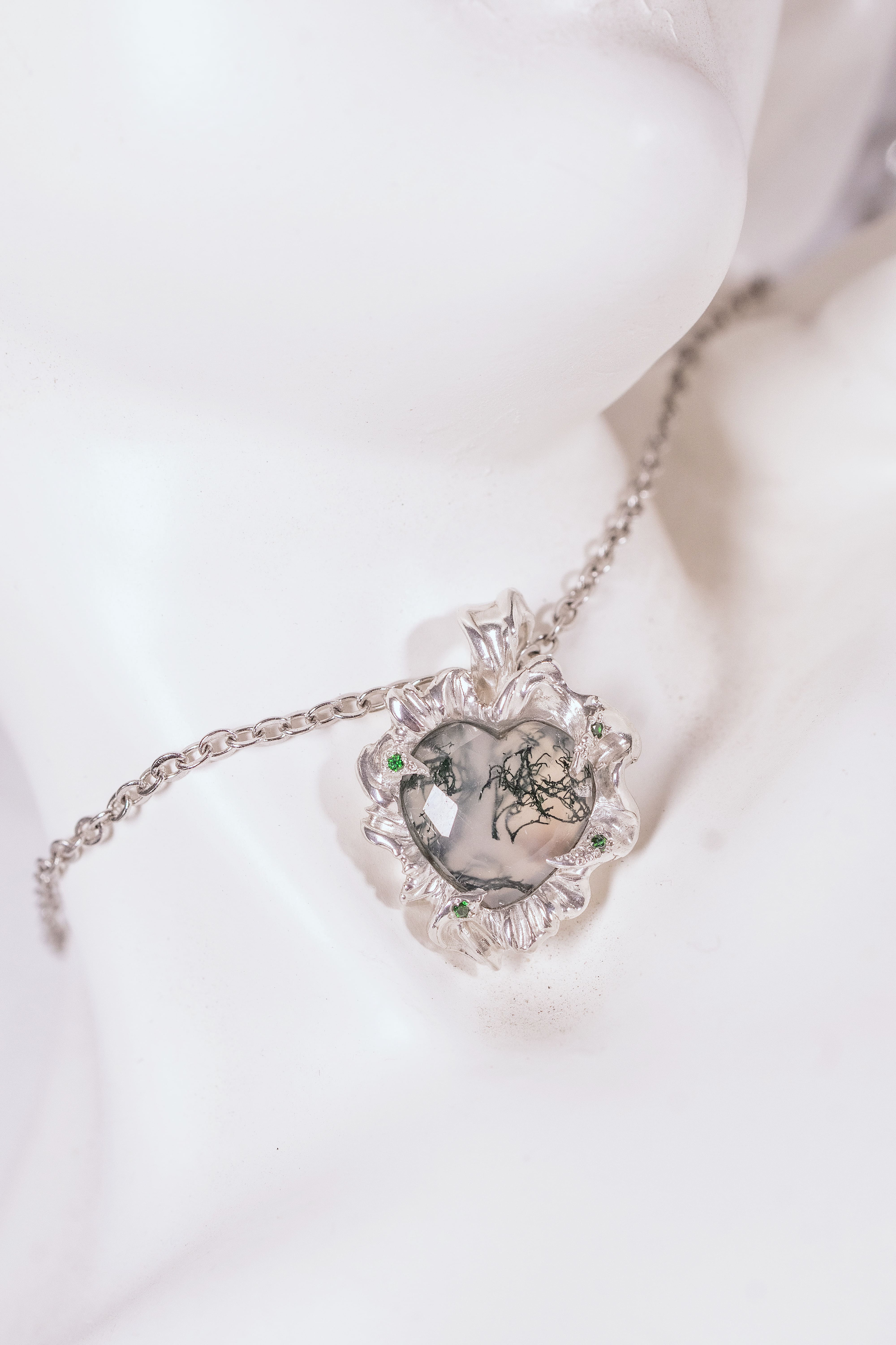 Organic Moss Agate Pendant