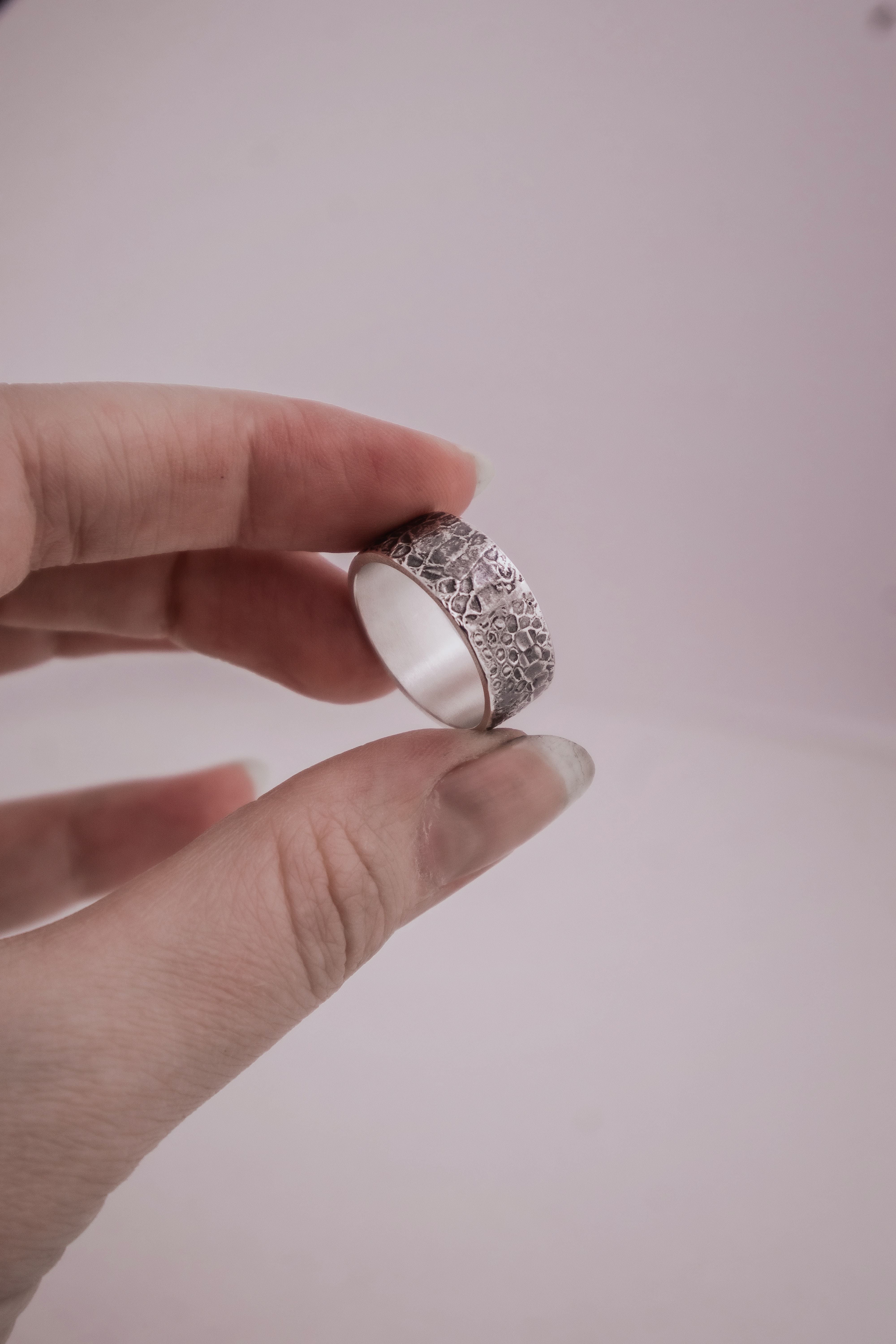 Ring with Snake Scale Relief
