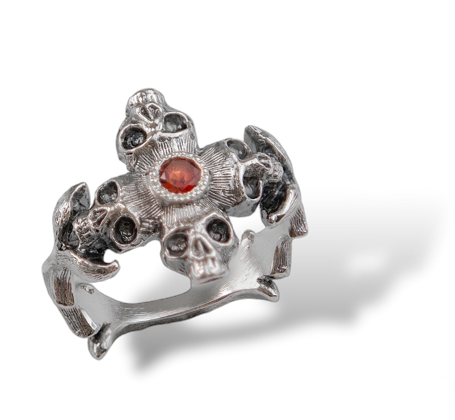 Ring with Skull and Stone