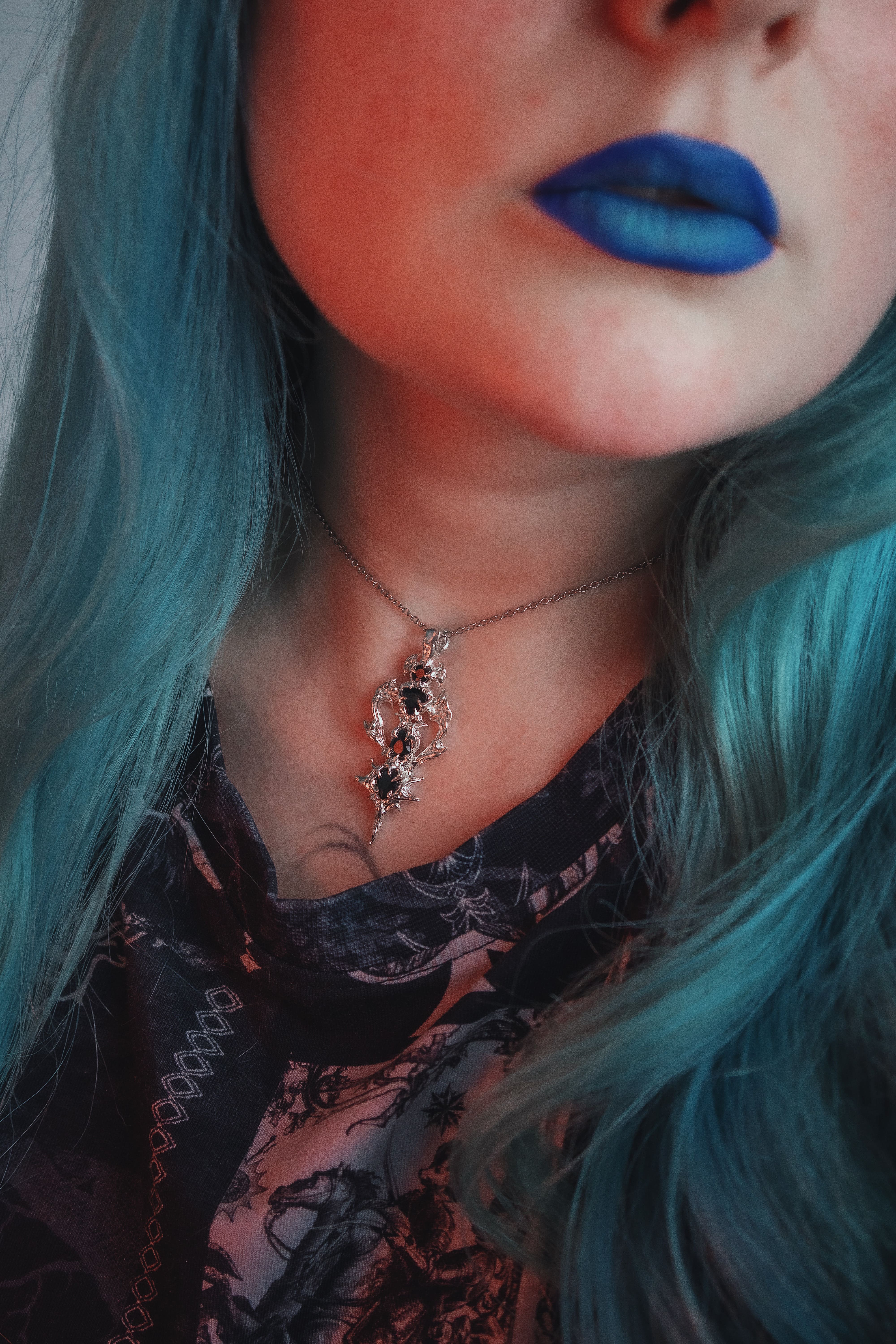 «Whisper of Dusk» pendant with stones