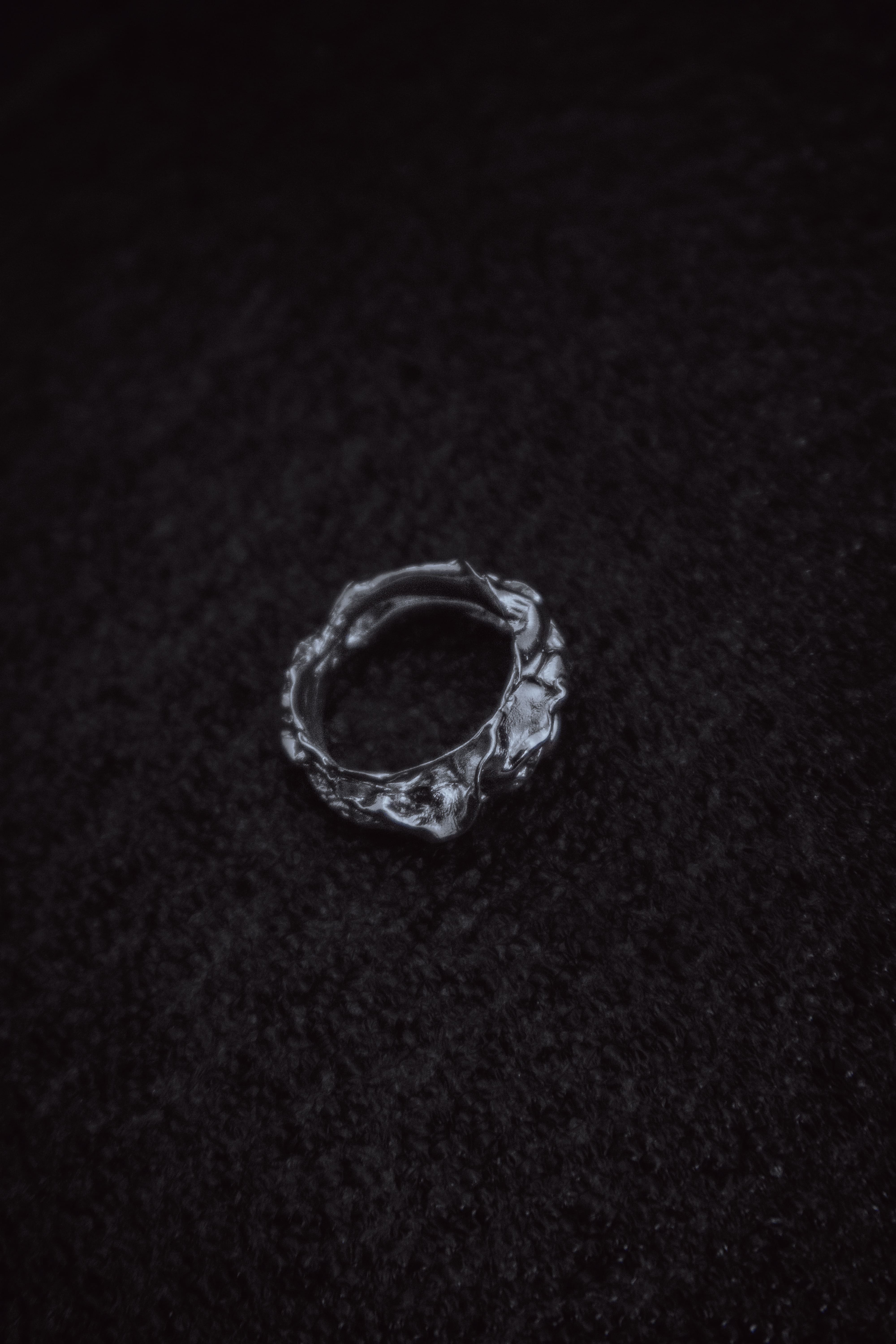 One-of-a-kind textured ring