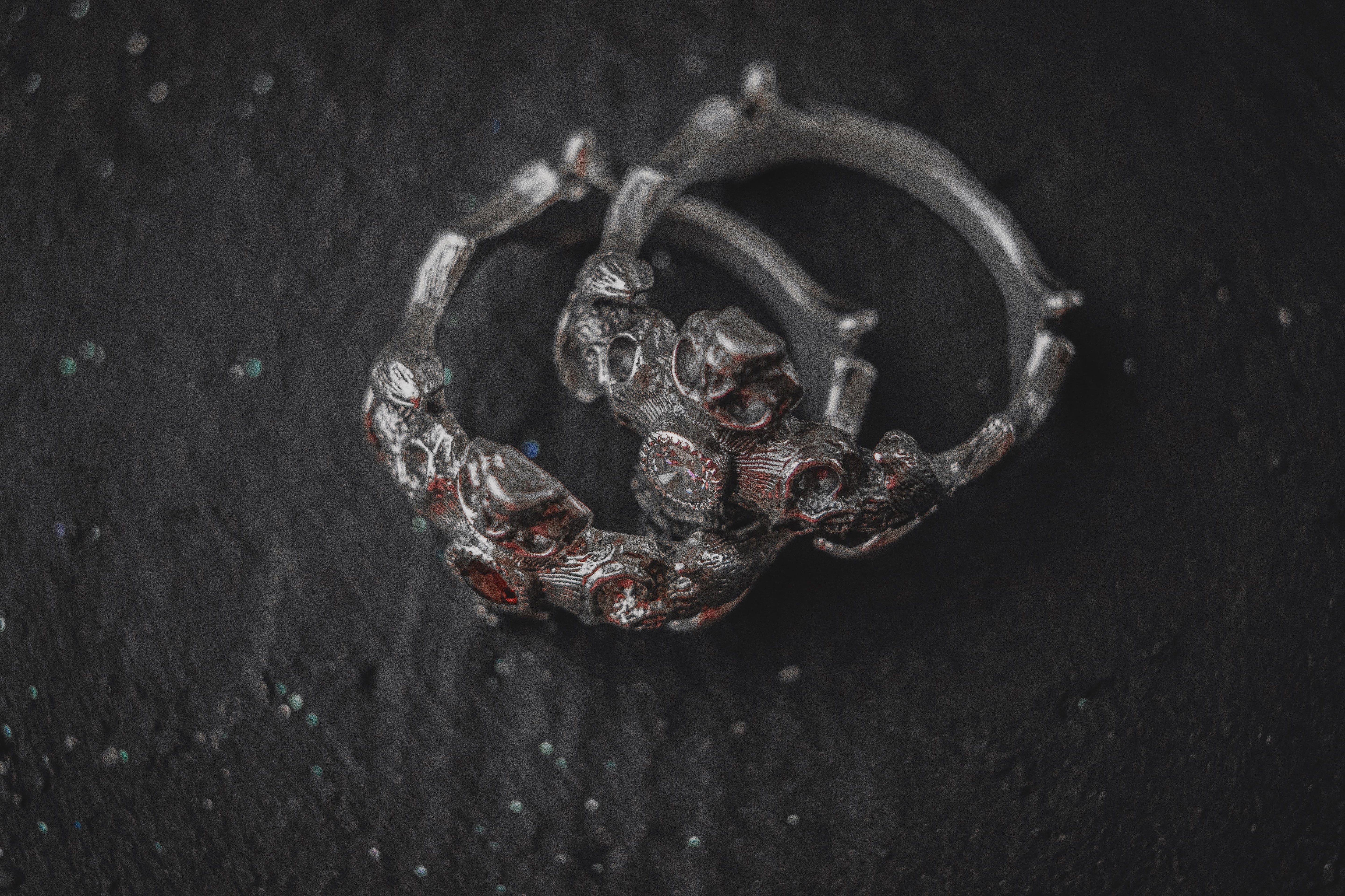 Ring with Skull and Stone