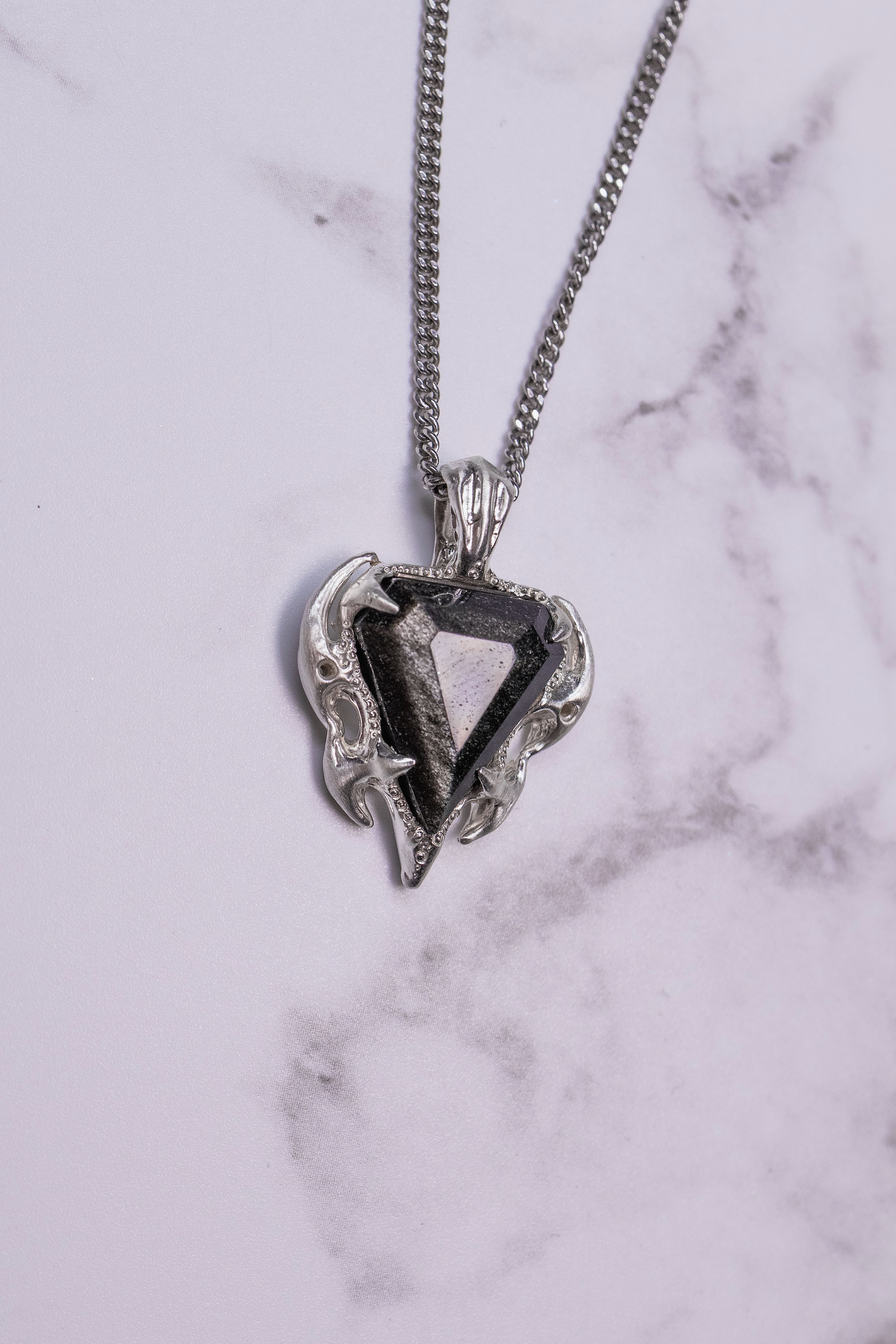 Obsidian Tribal Pendant