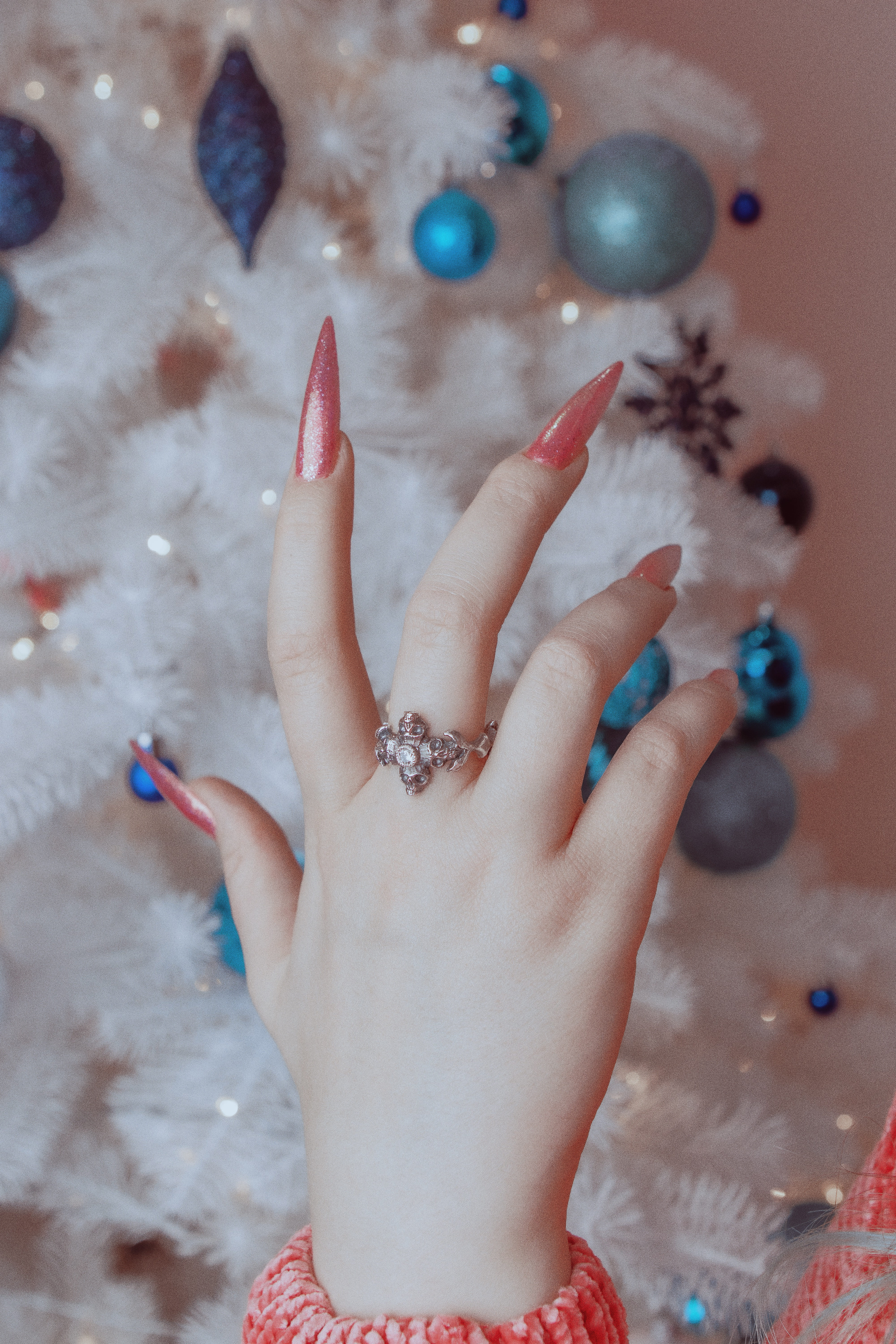 Ring with Skull and Stone