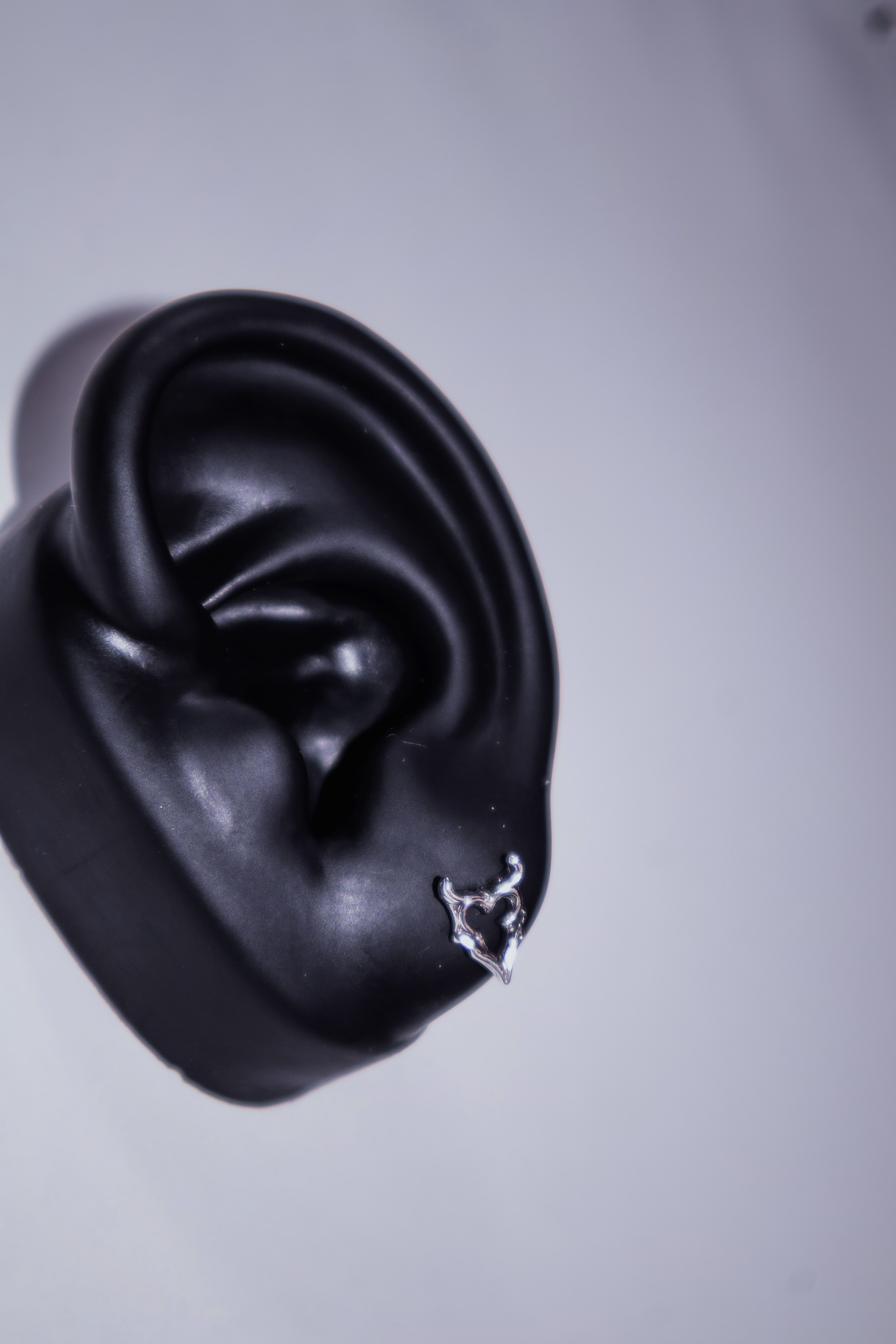 Gothic Heart Stud Earrings