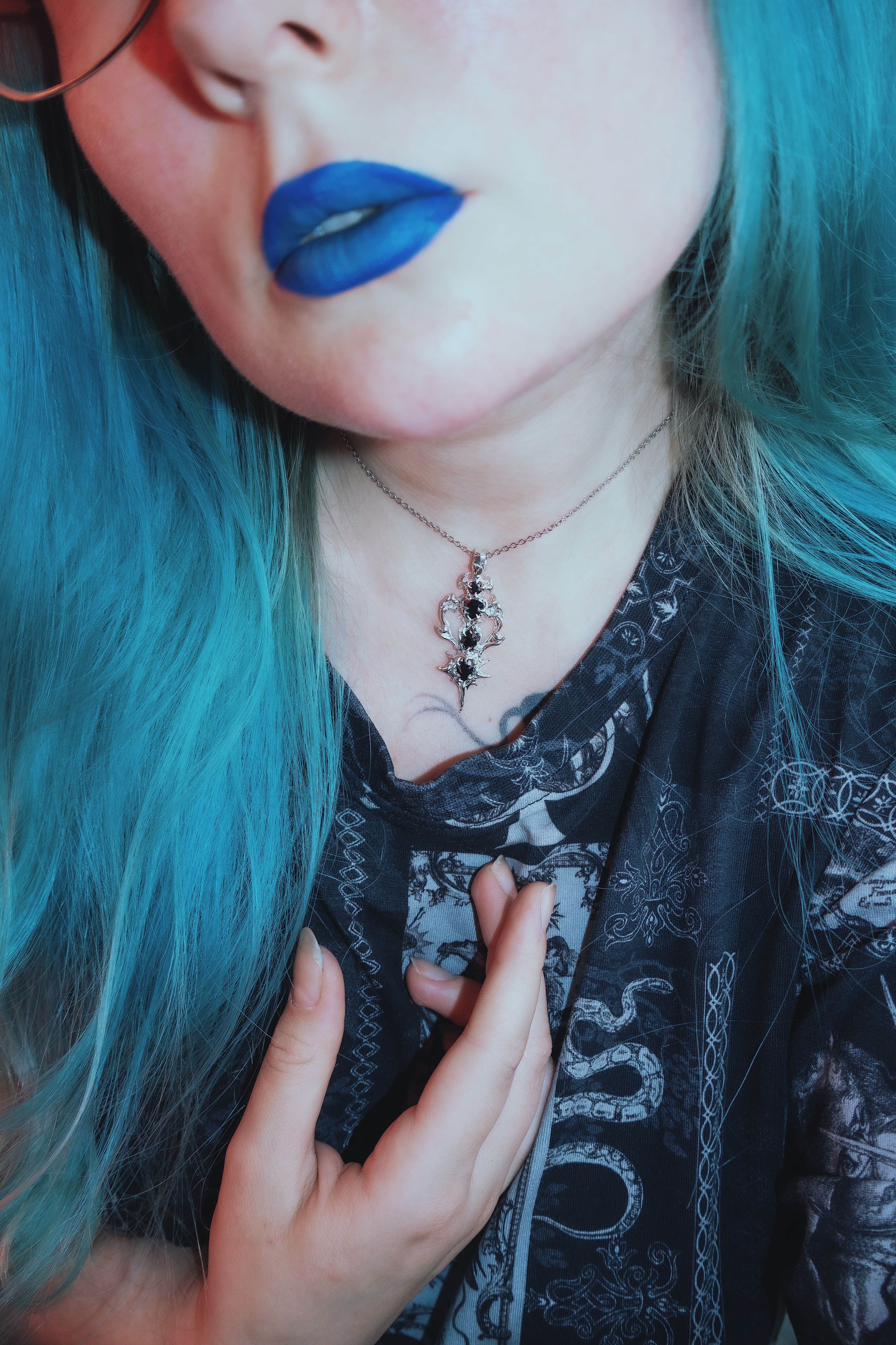 «Whisper of Dusk» pendant with stones