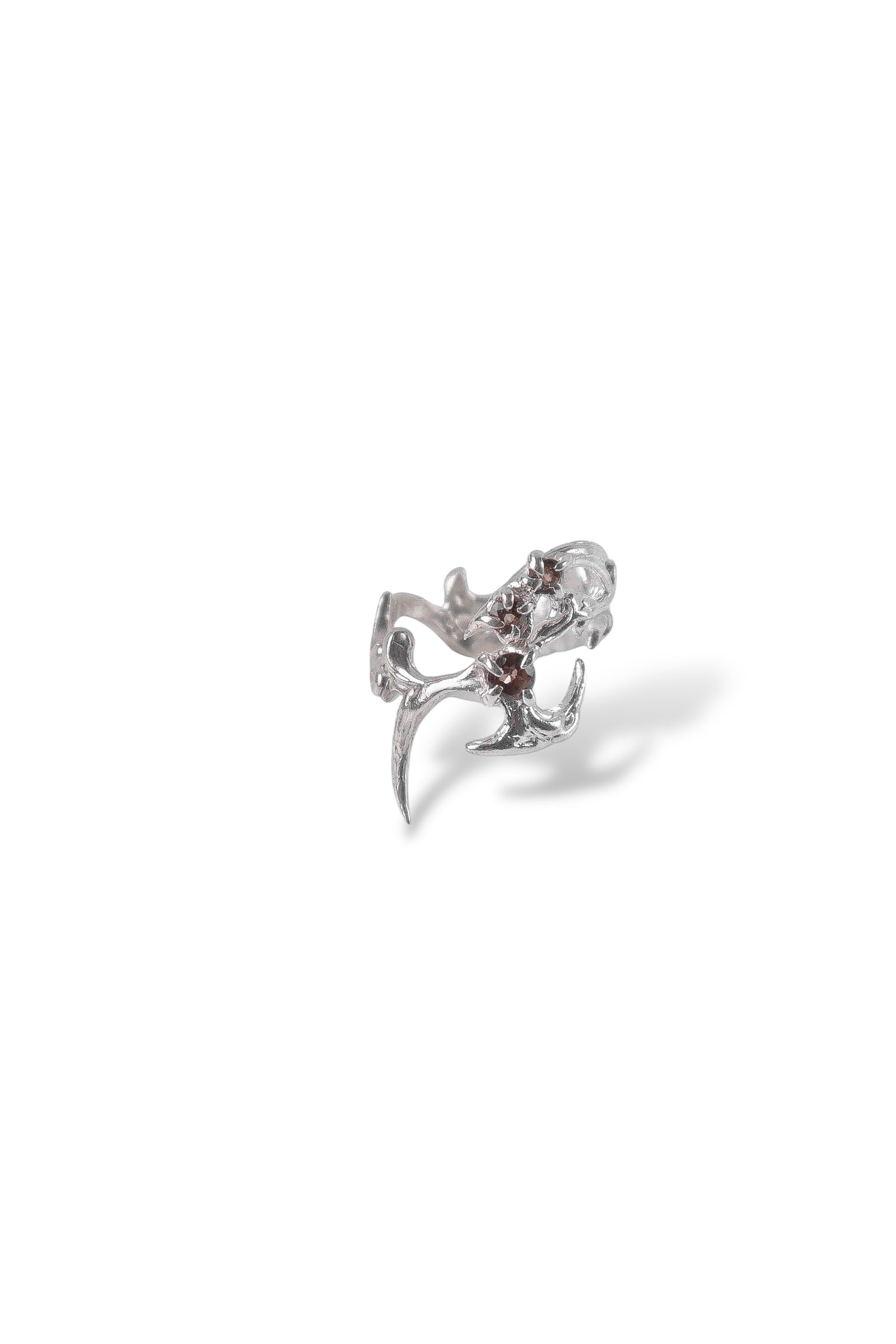 Tribal ring with Smoky quartz