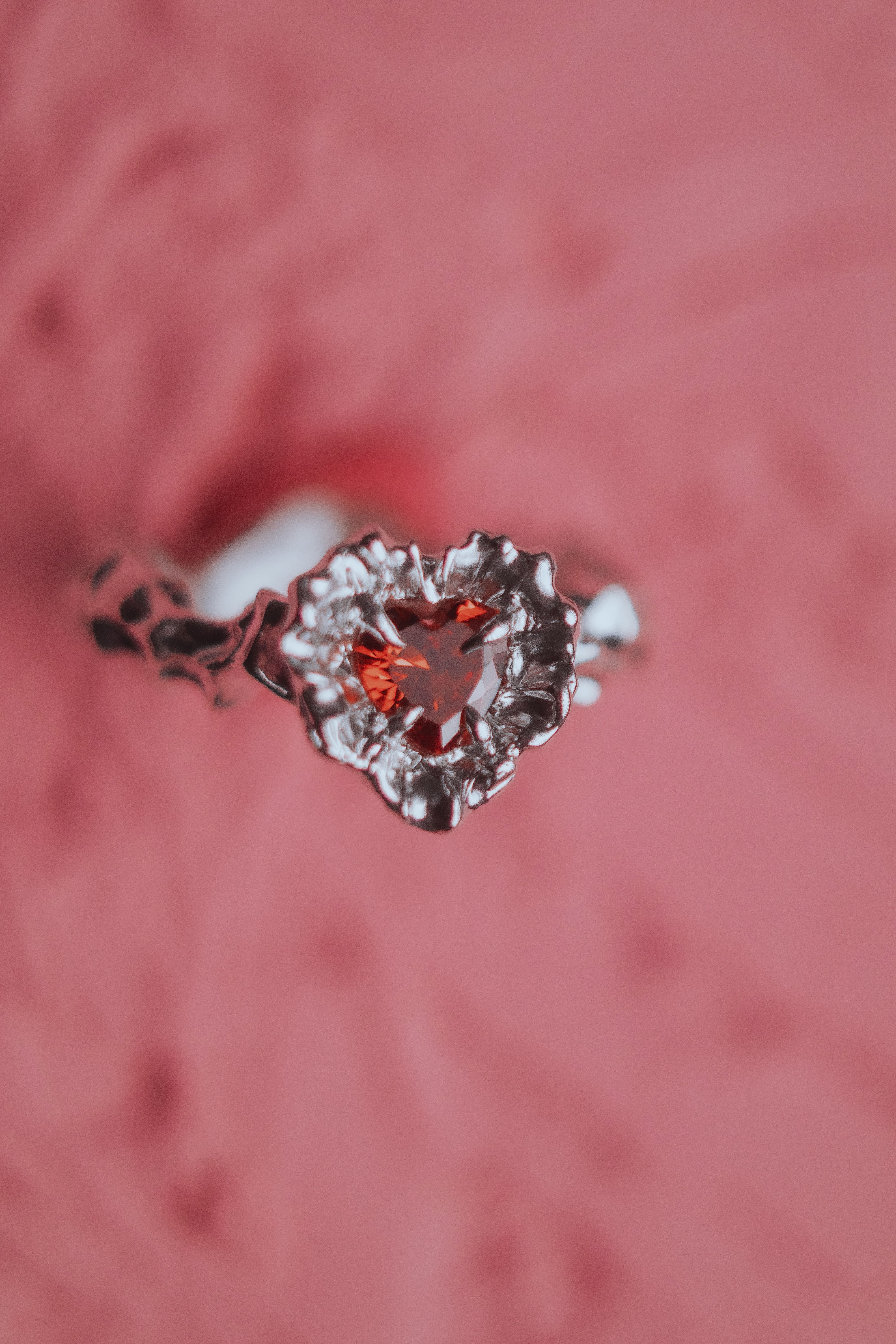 Custom Organic Heart Ring