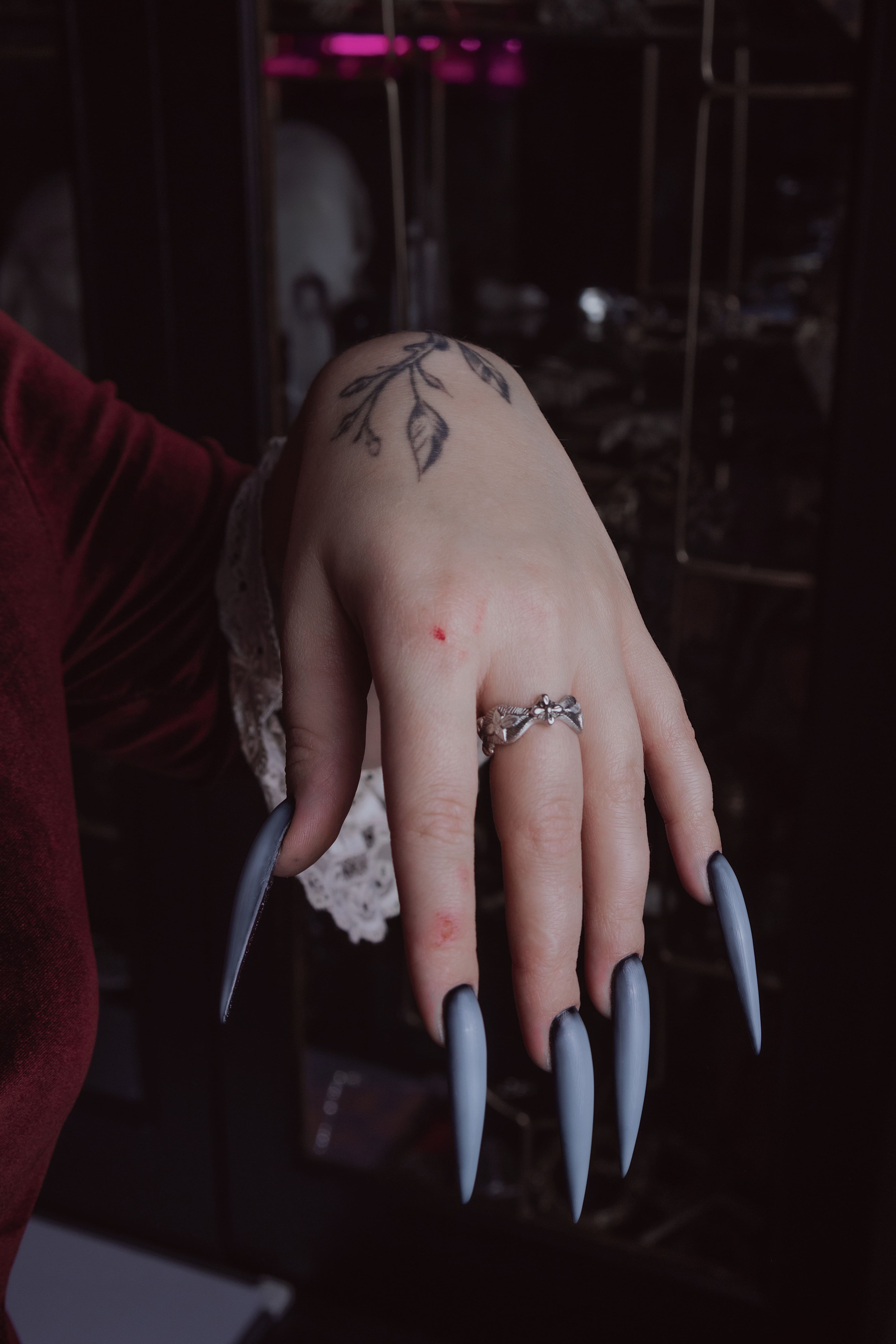 Crown of Thorns ring with stone