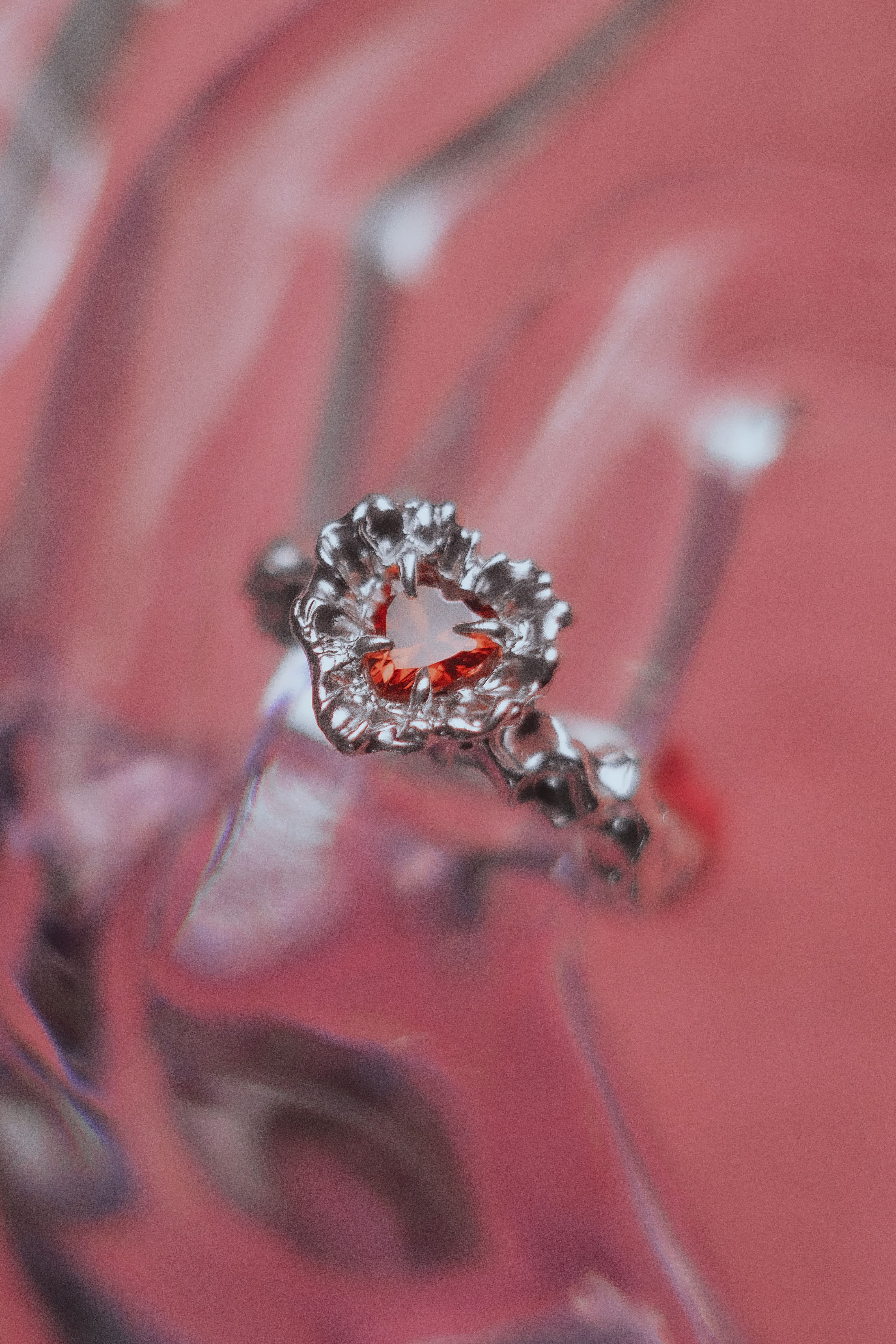 Custom Organic Heart Ring