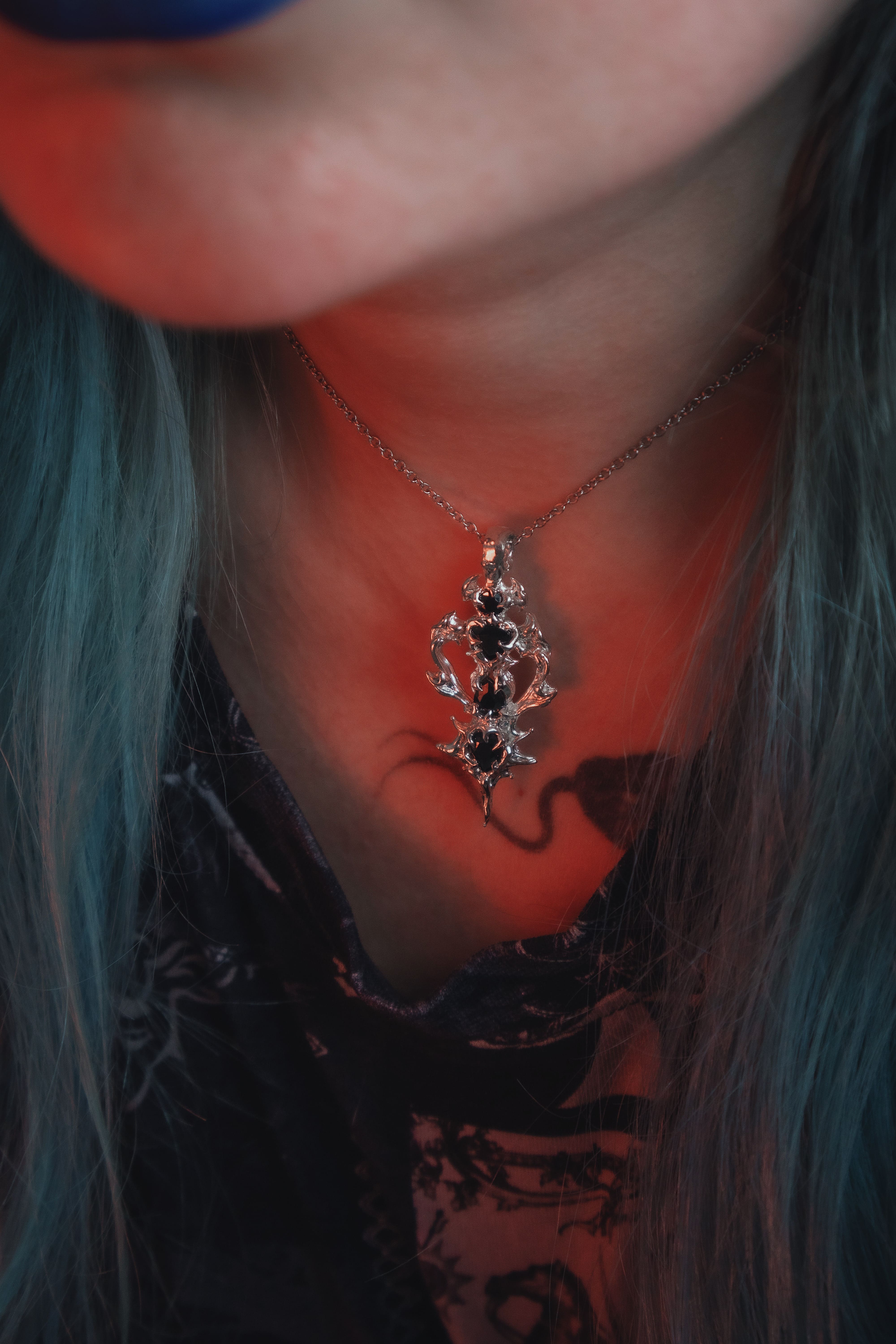 «Whisper of Dusk» pendant with stones