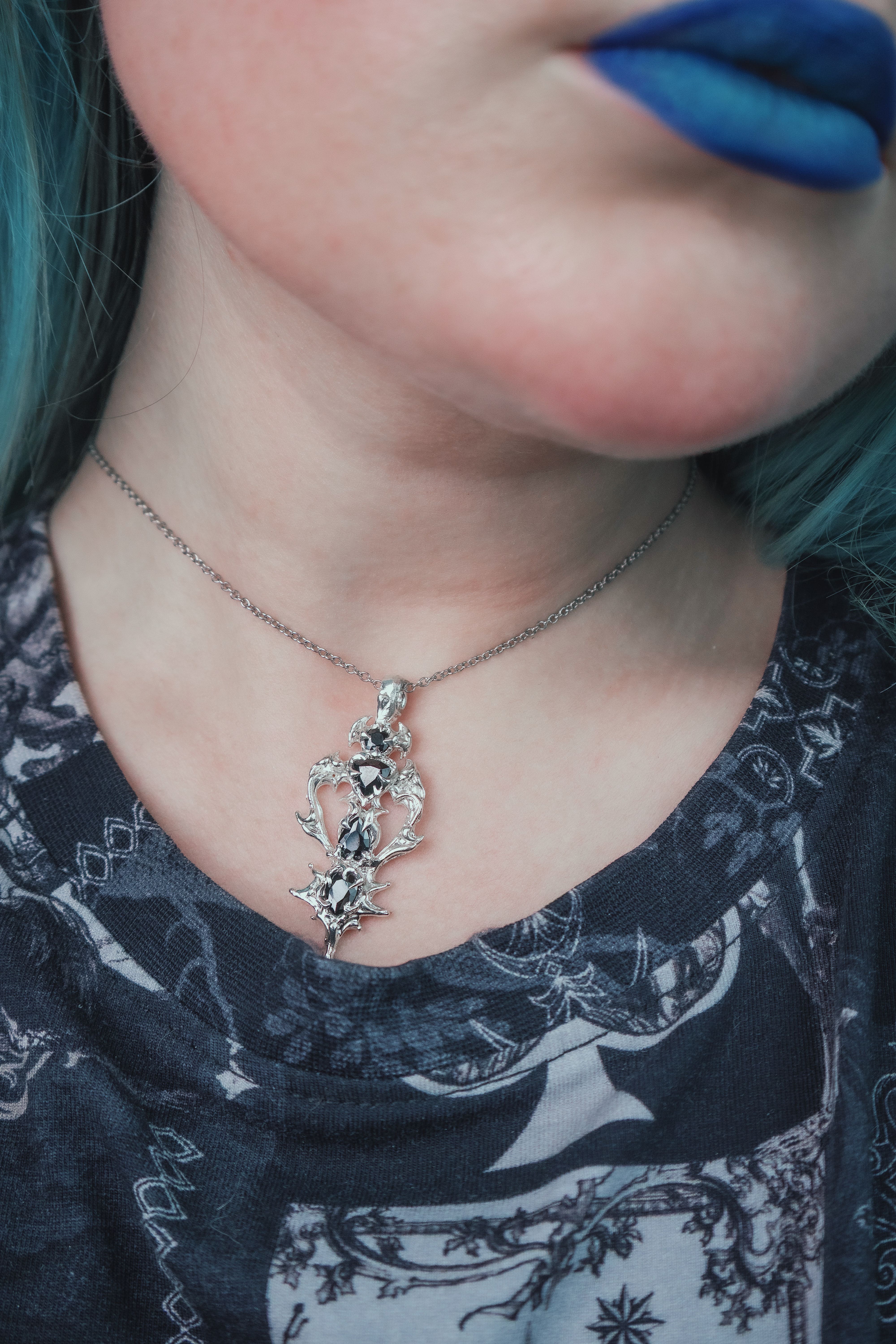 «Whisper of Dusk» pendant with stones
