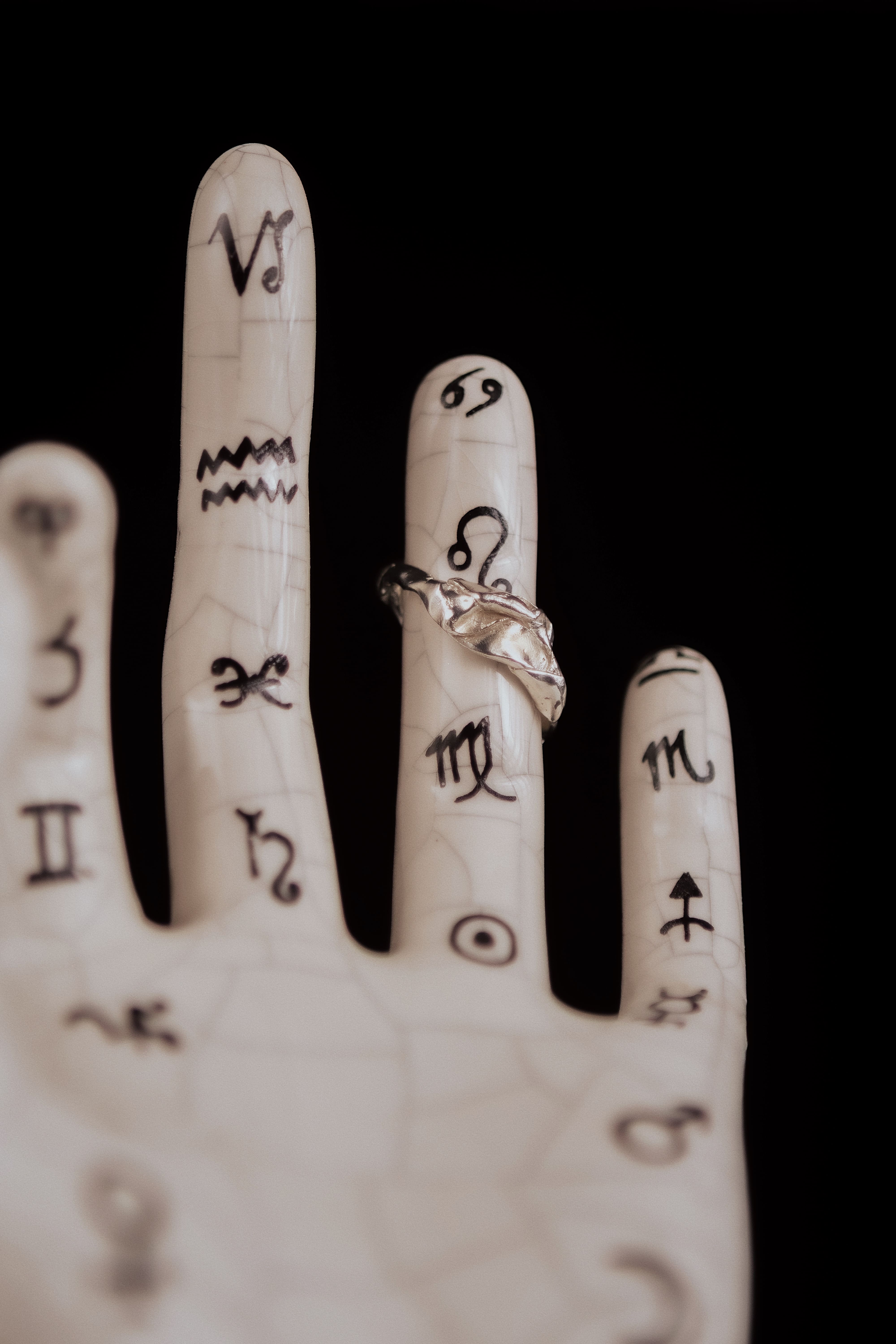 One-of-a-kind ring with stone