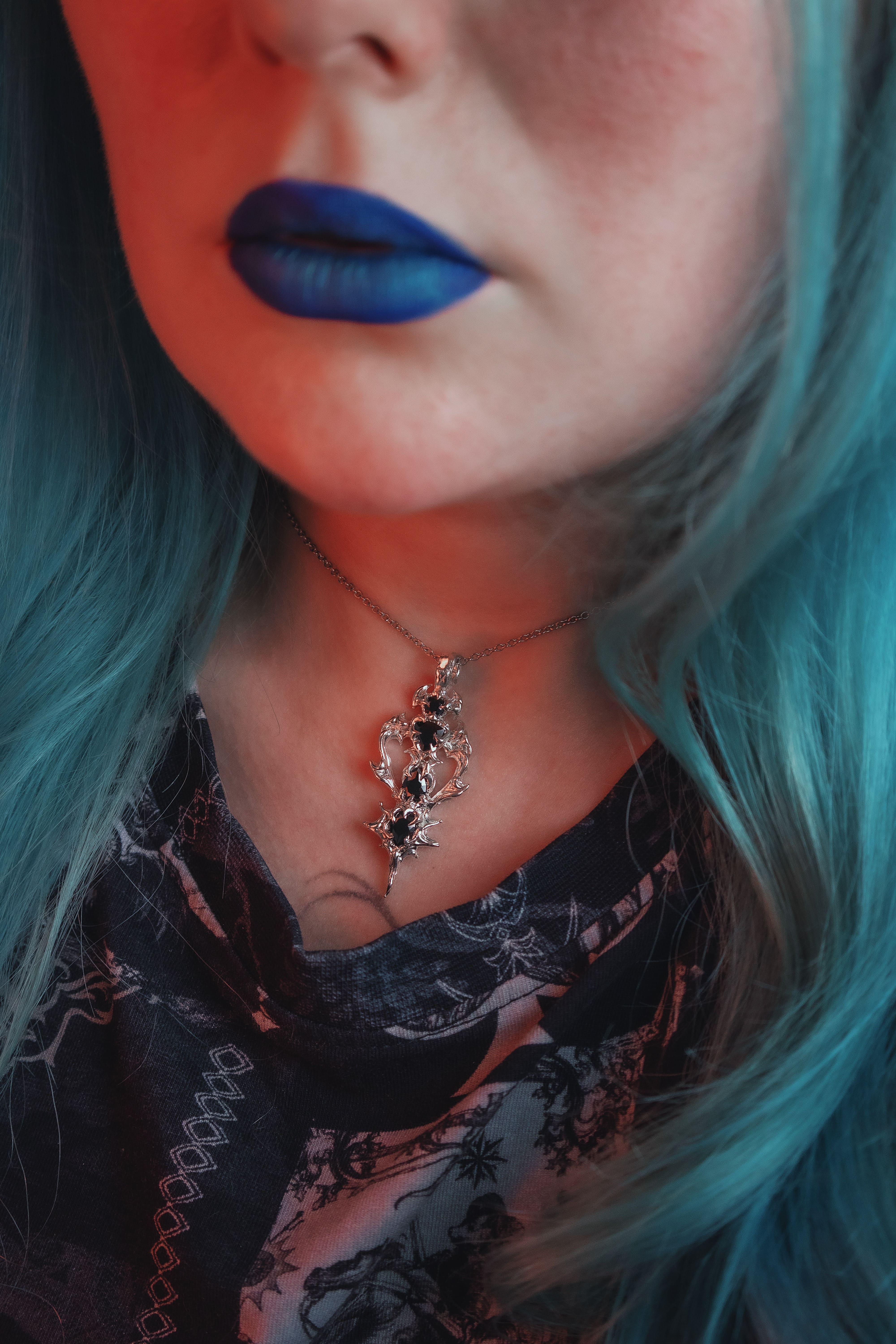 «Whisper of Dusk» pendant with stones