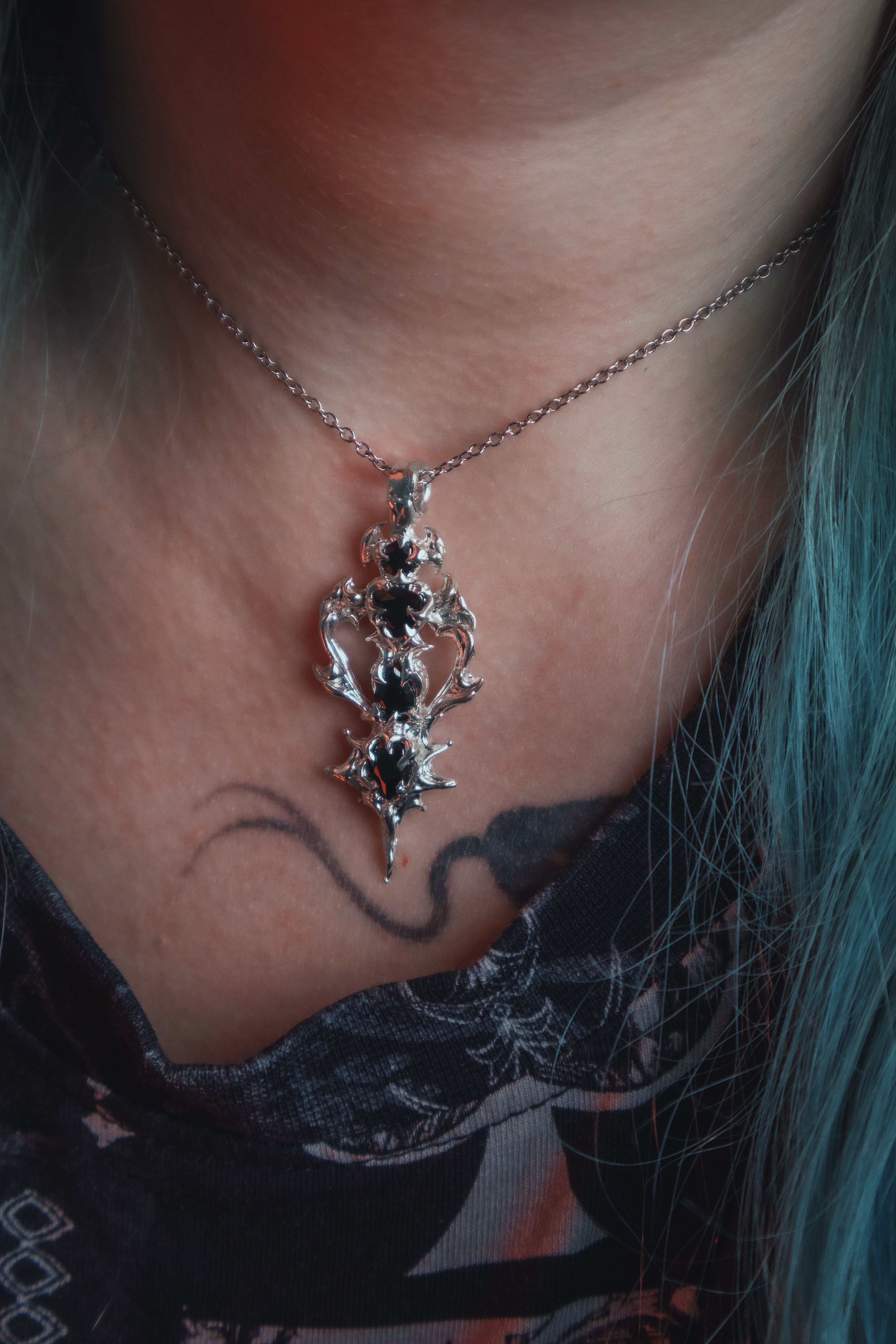 «Whisper of Dusk» pendant with stones