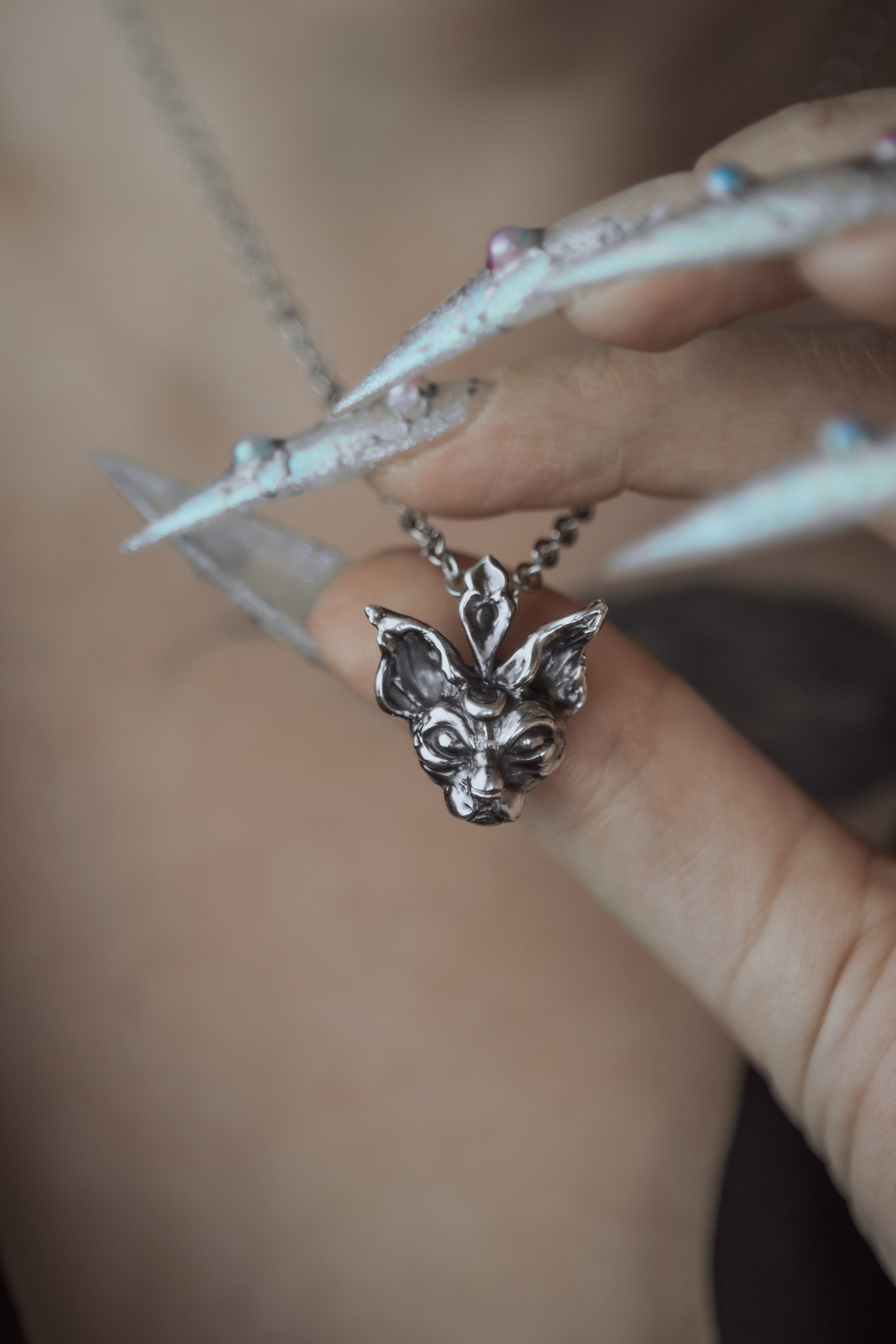 Lunar Sphinx Cat pendant