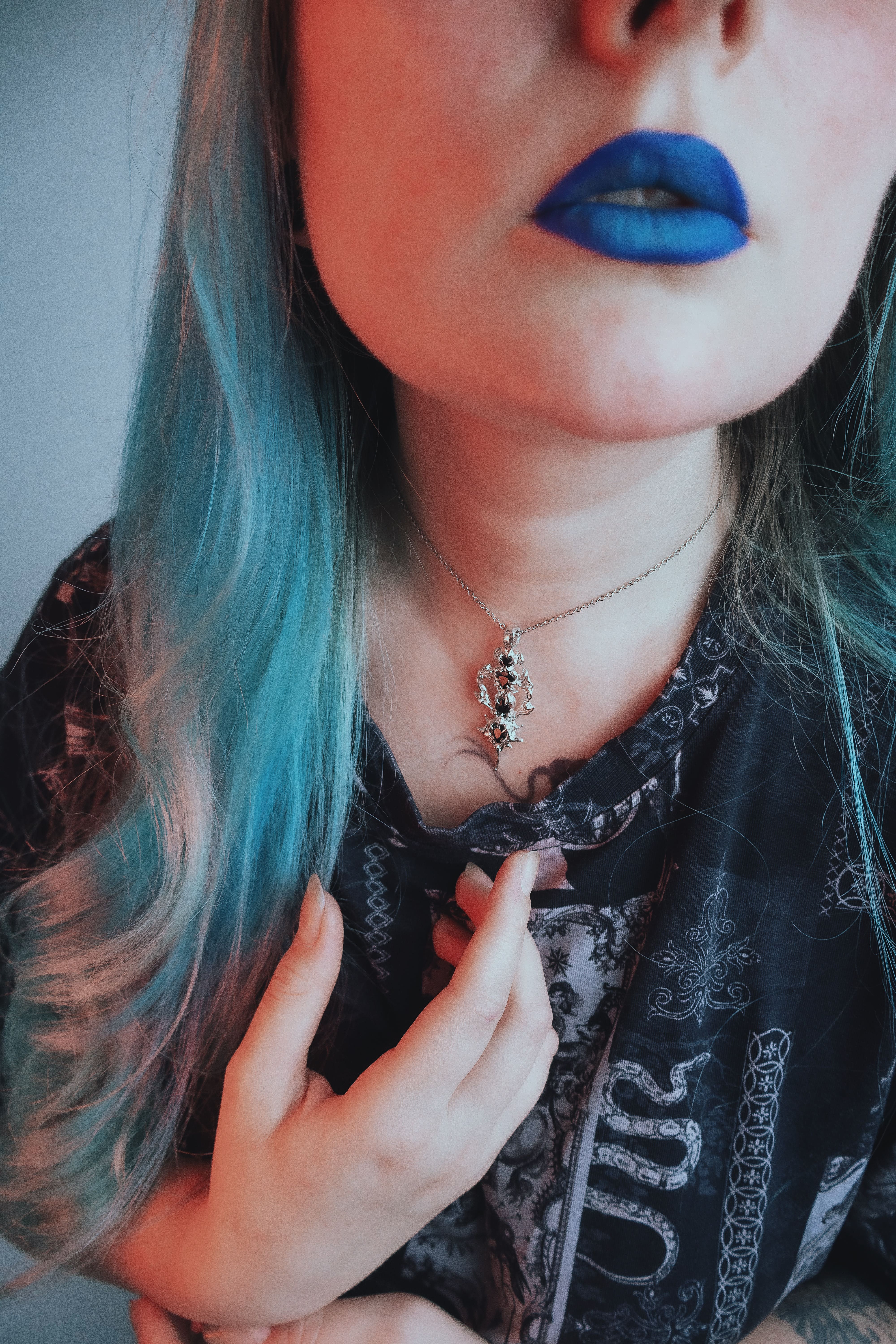 «Whisper of Dusk» pendant with stones