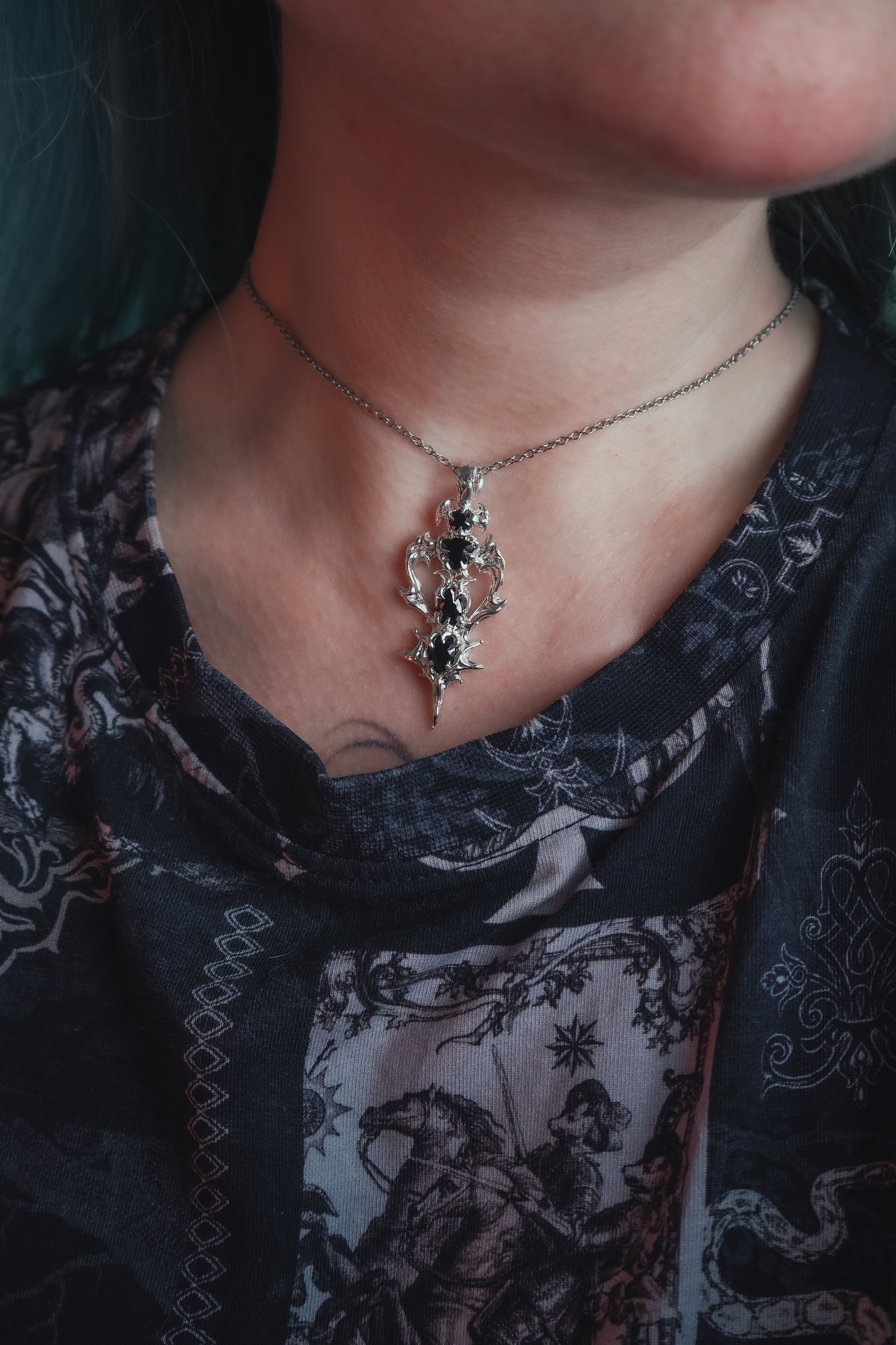 «Whisper of Dusk» pendant with stones
