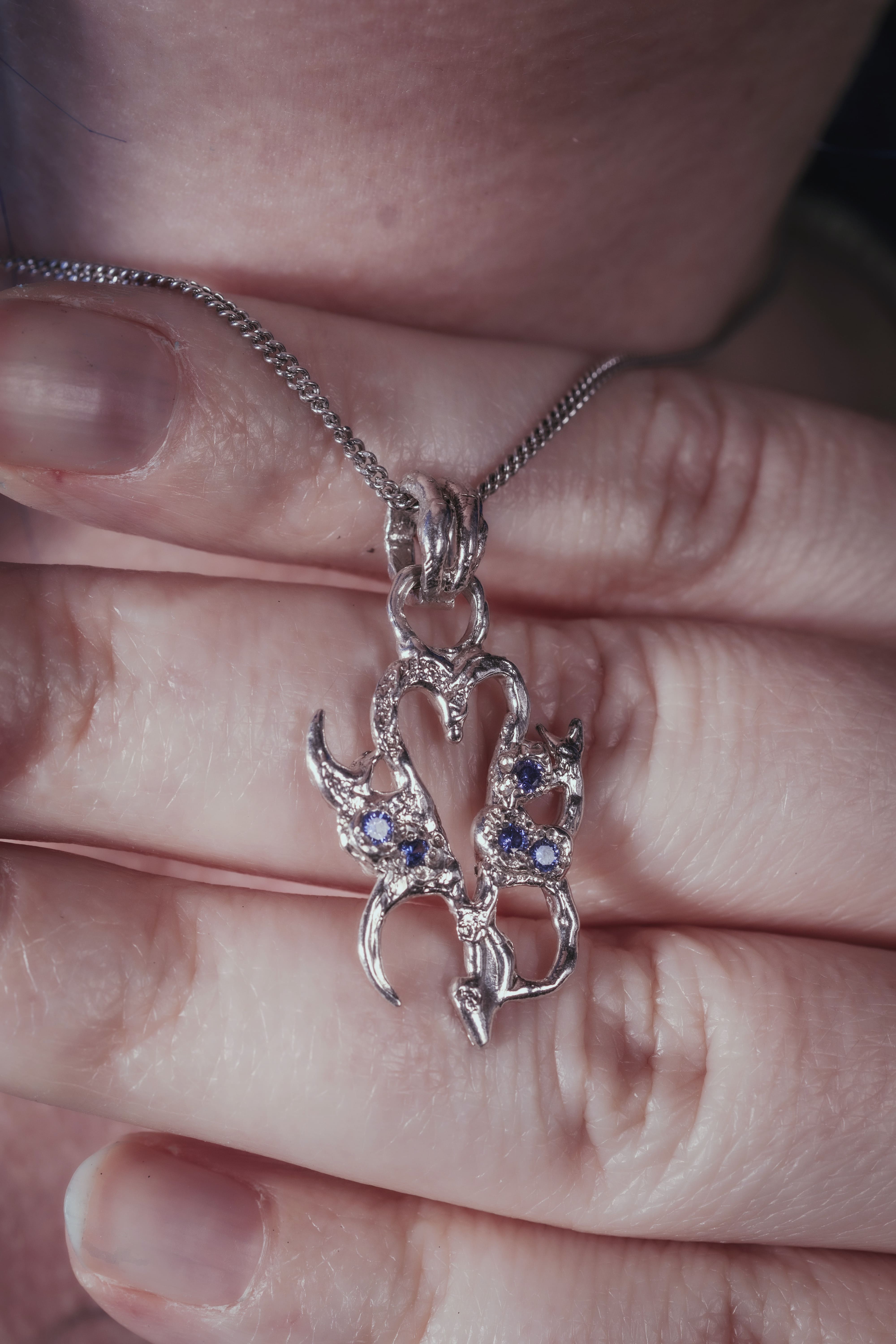 Starfall Heart pendant