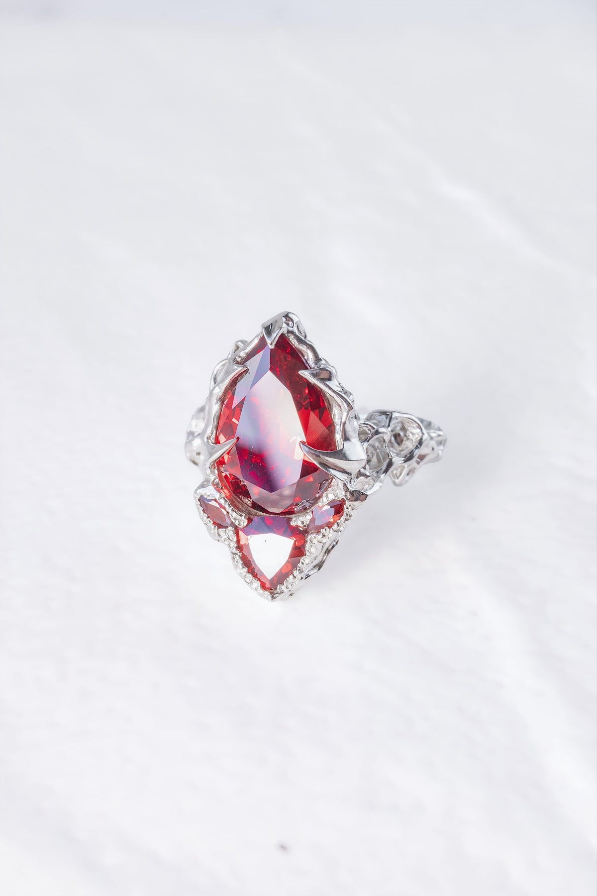 Molecular Ring with Red CZ