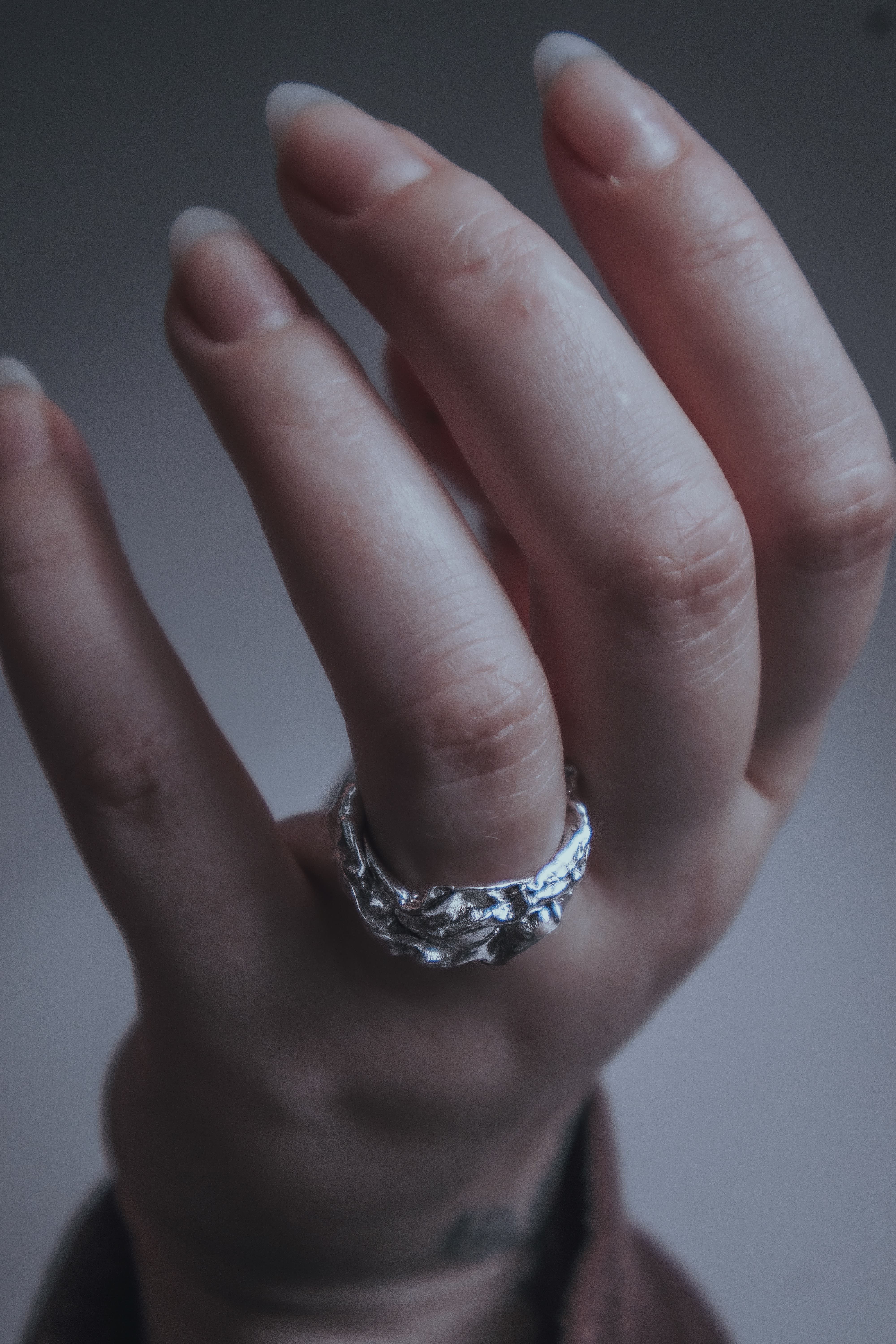 One-of-a-kind textured ring