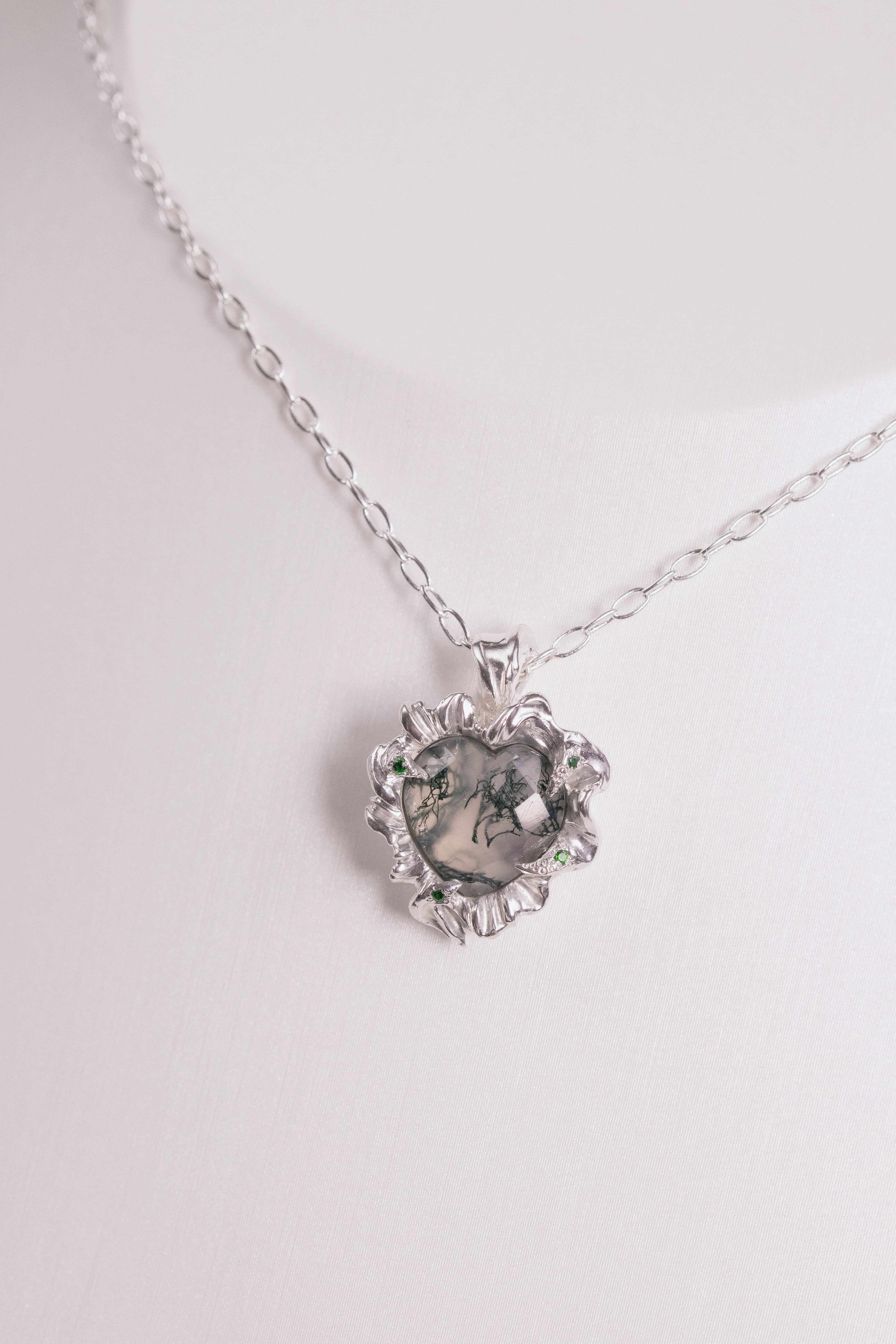Organic Moss Agate Pendant