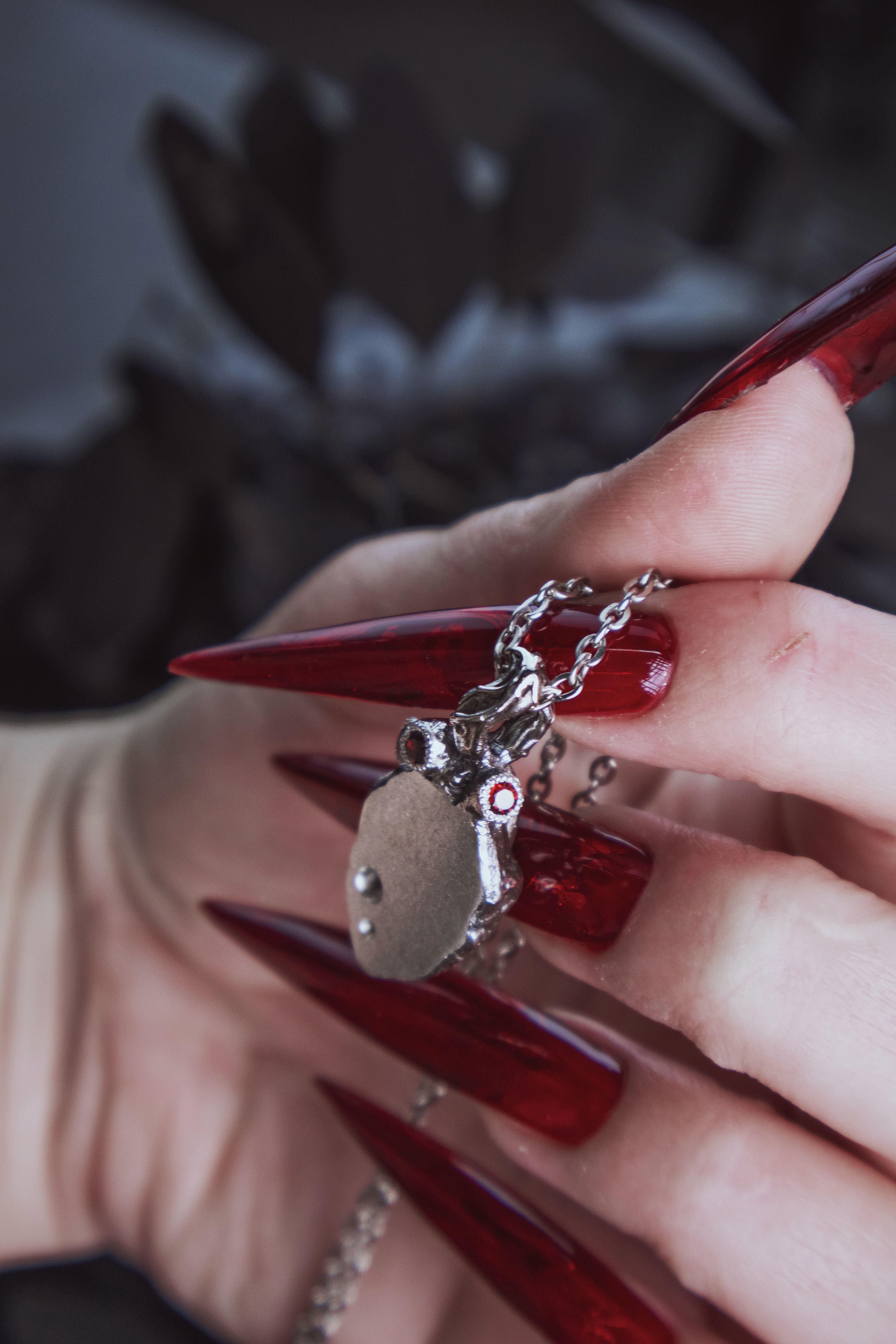 Anatomical heart with gemstones