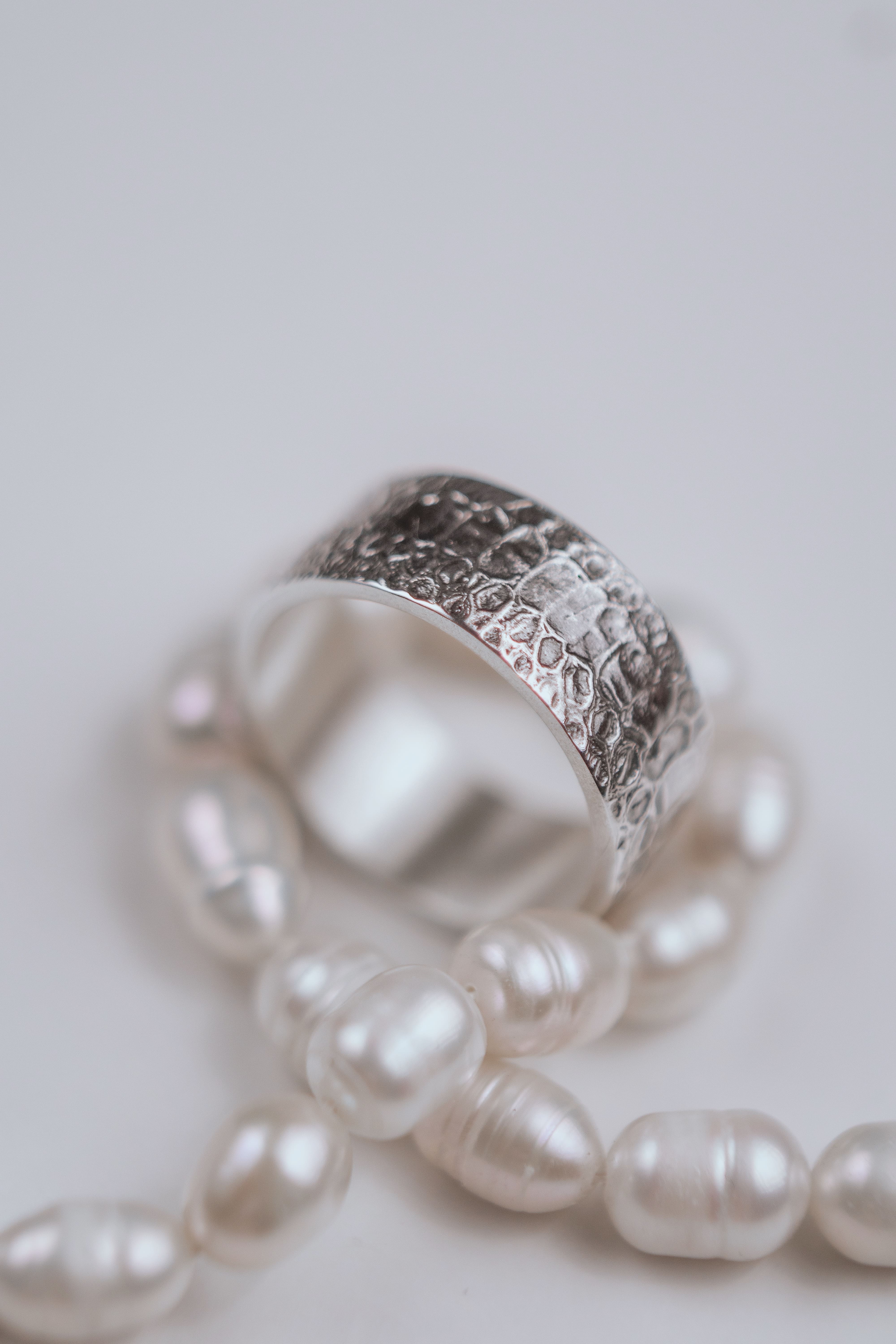 Ring with Snake Scale Relief