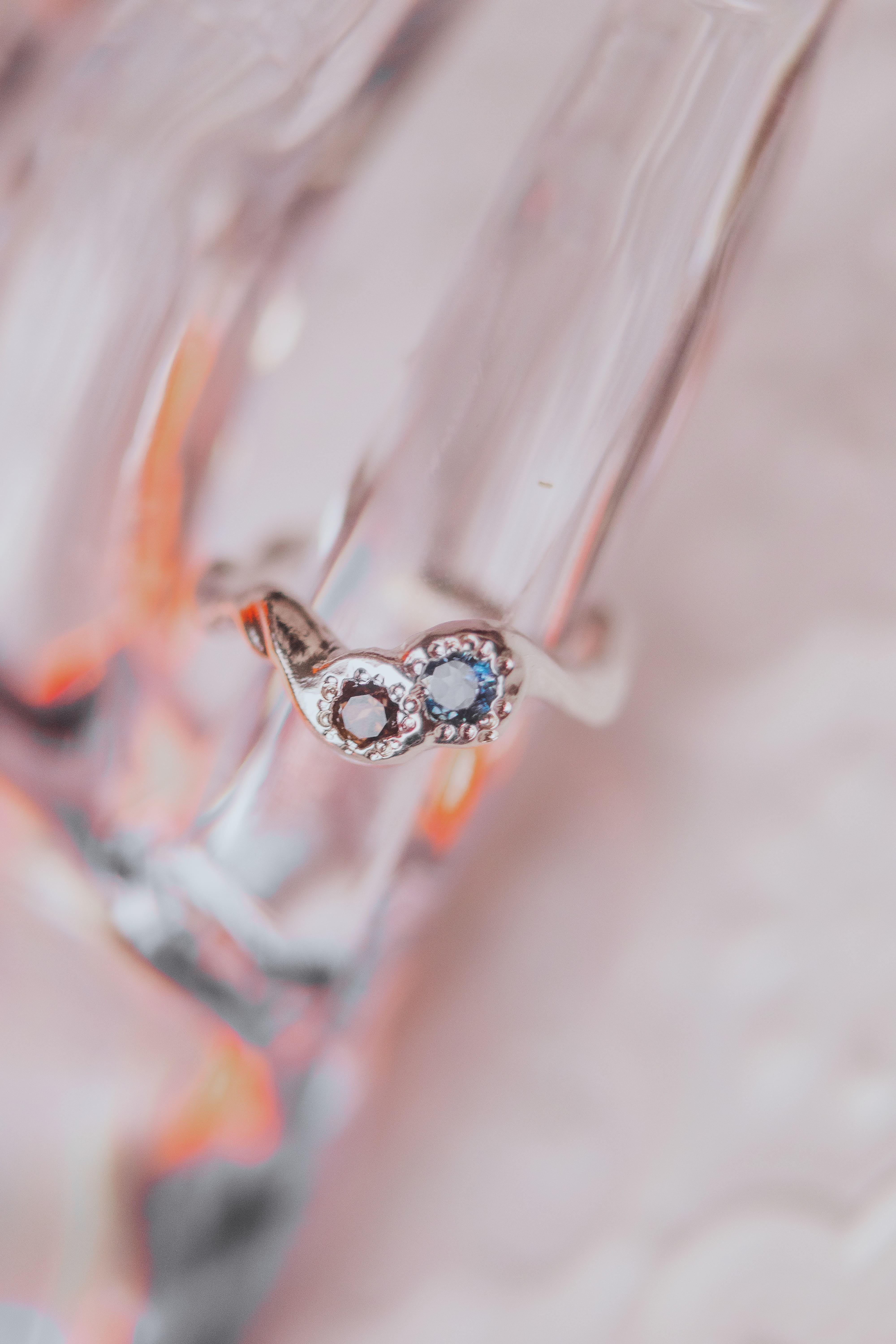 Minimalistic ring with stones