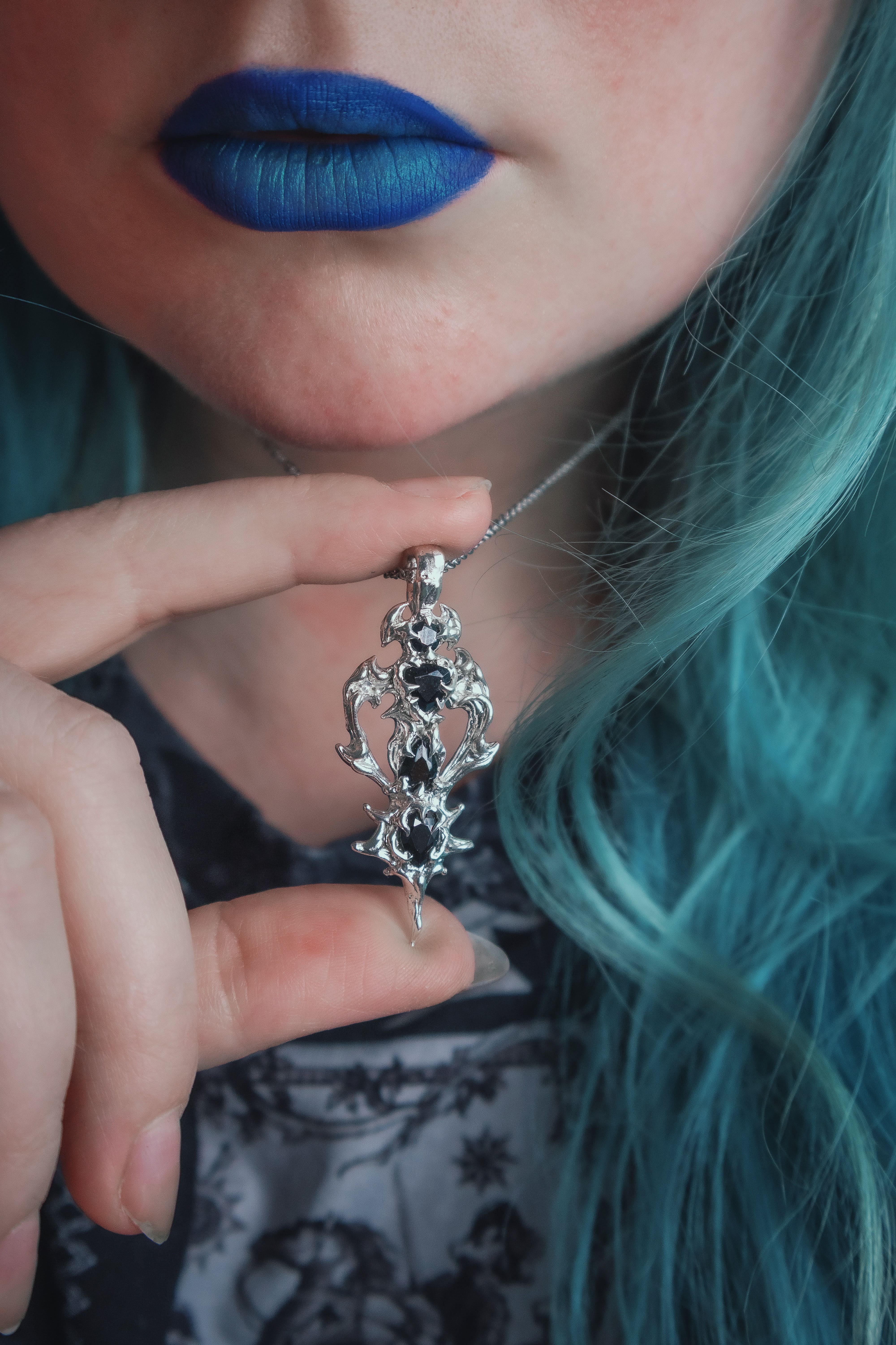 «Whisper of Dusk» pendant with stones