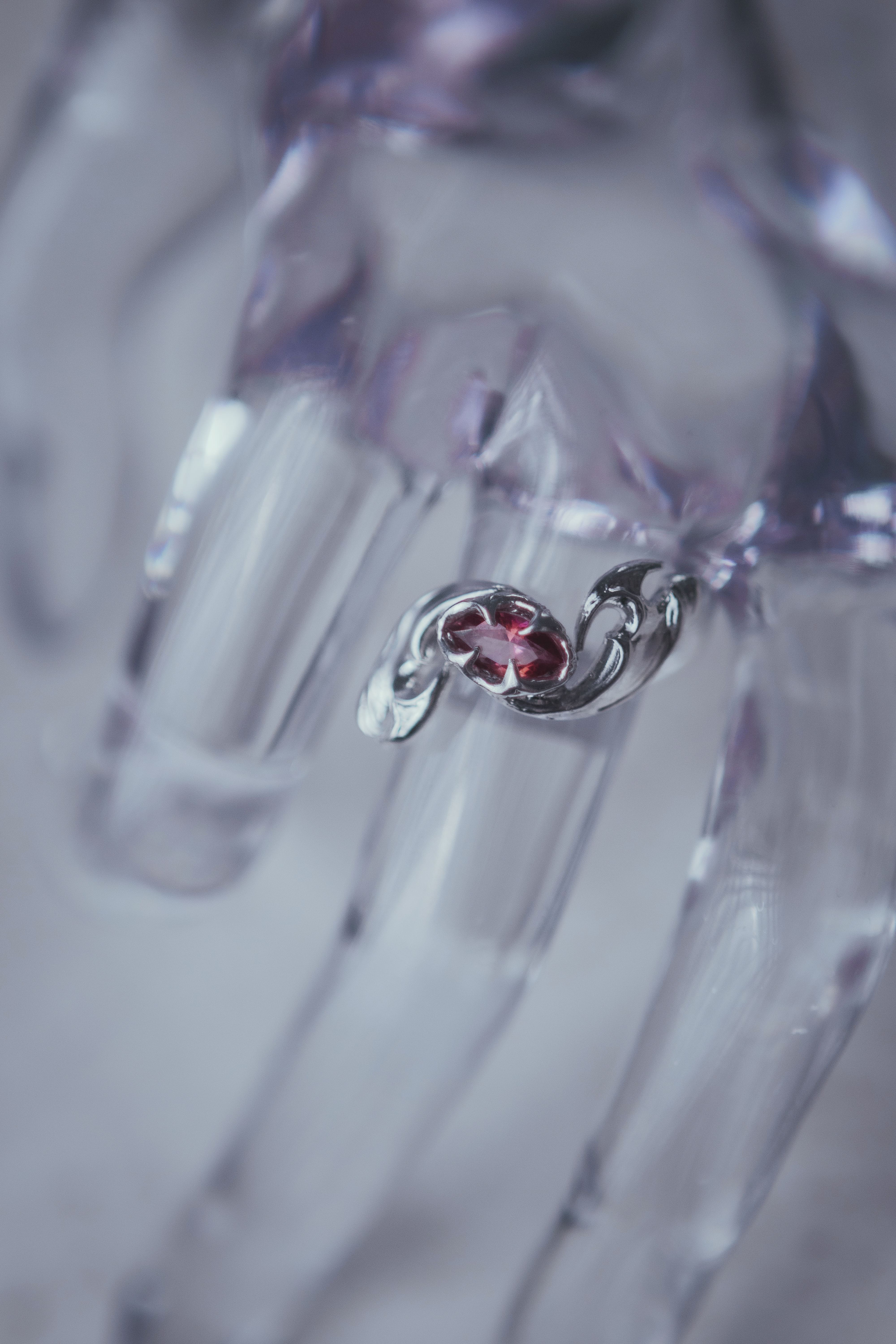 Tribal ring with marquise stone