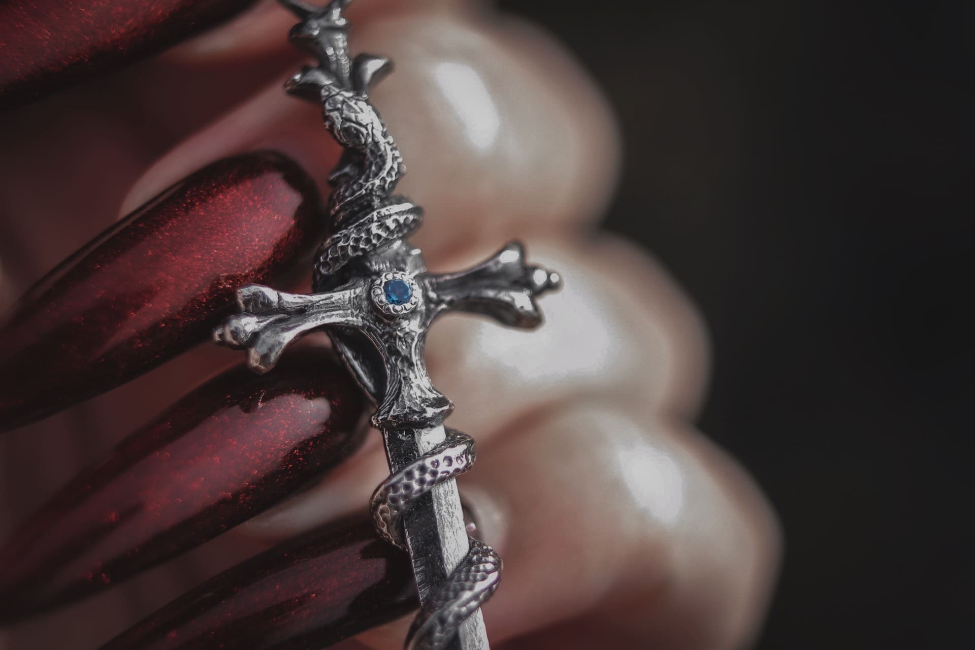 Sword-Pendant with Snake and Stone