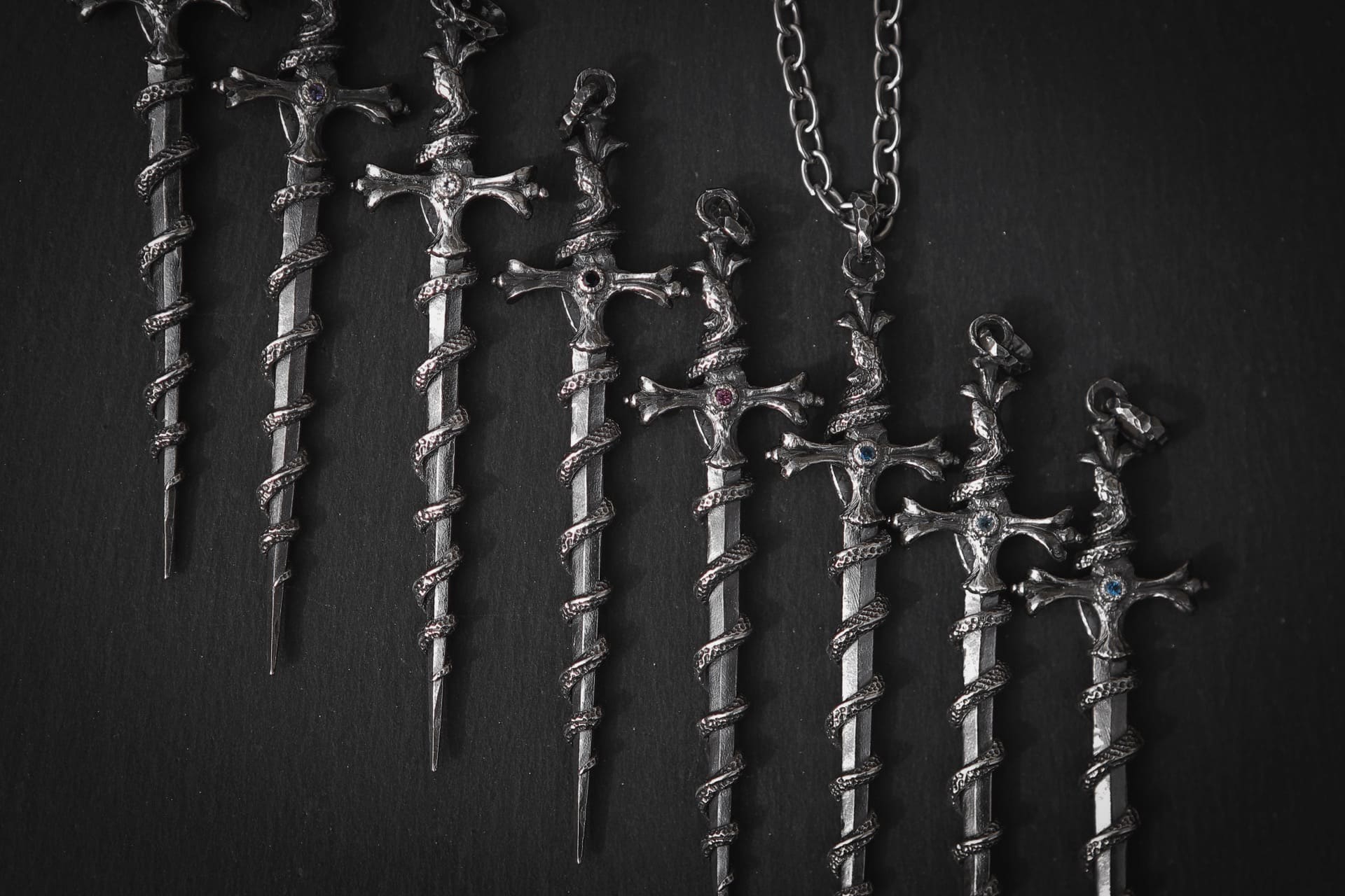 Sword-Pendant with Snake and Stone