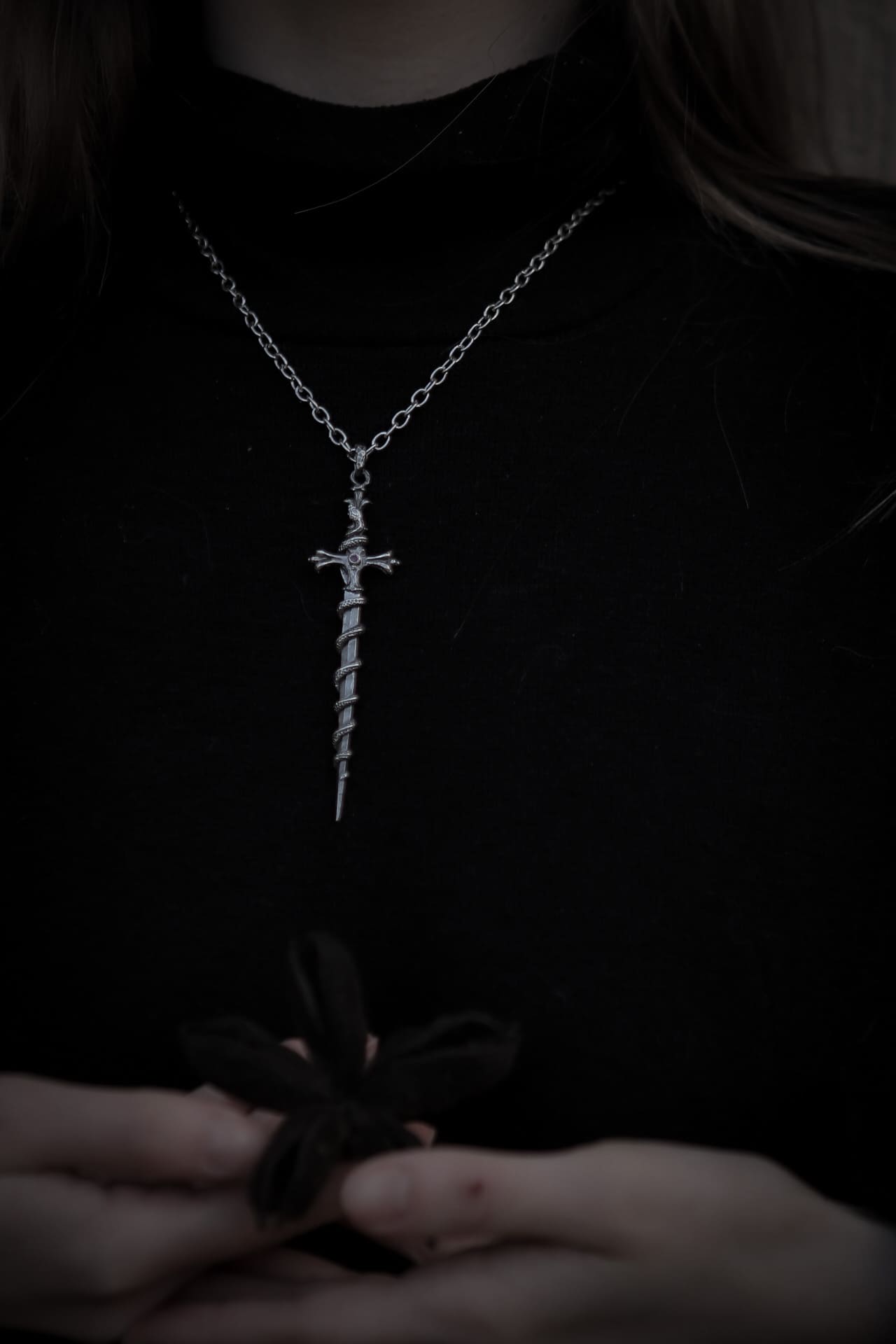 Sword-Pendant with Snake and Stone