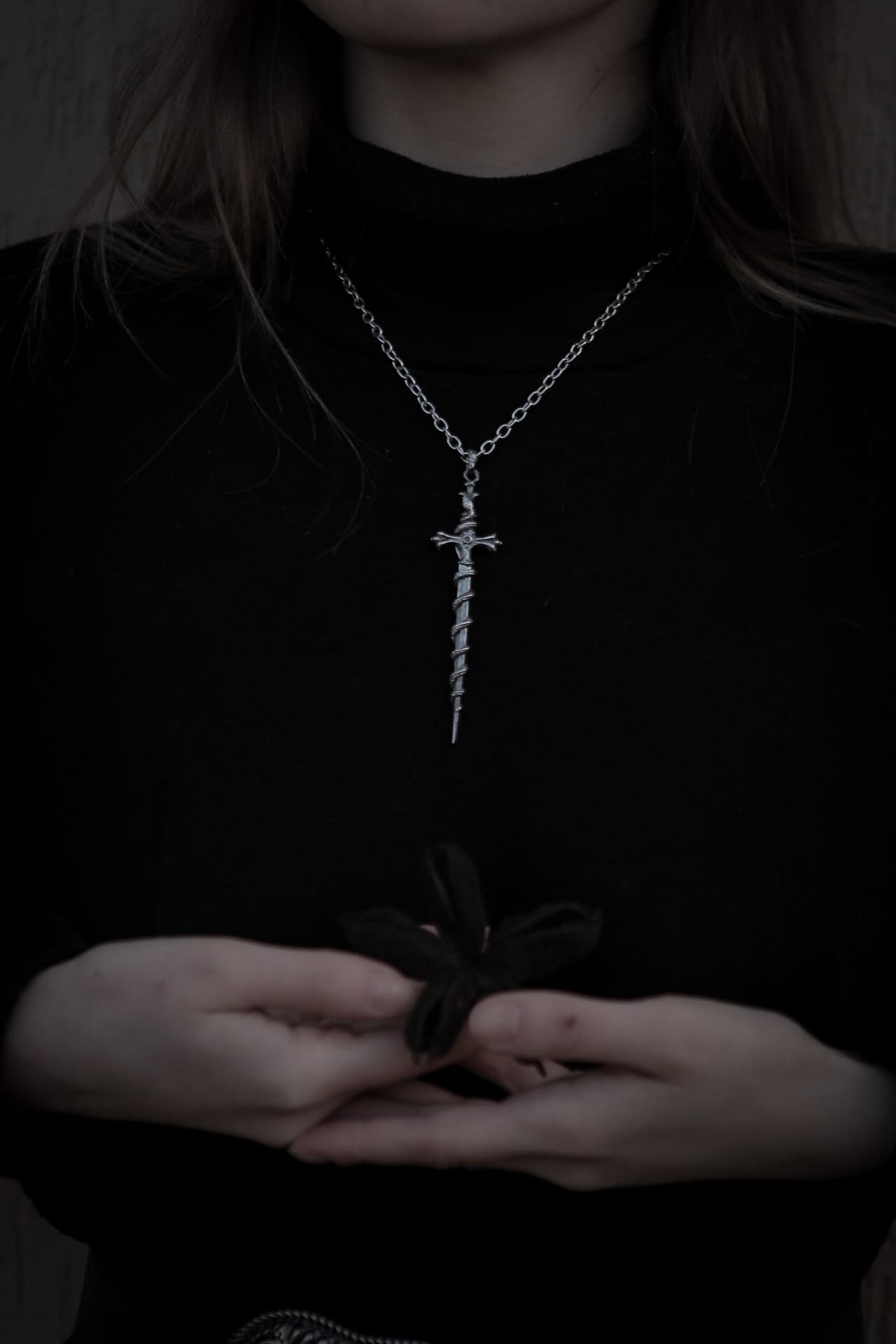 Sword-Pendant with Snake and Stone