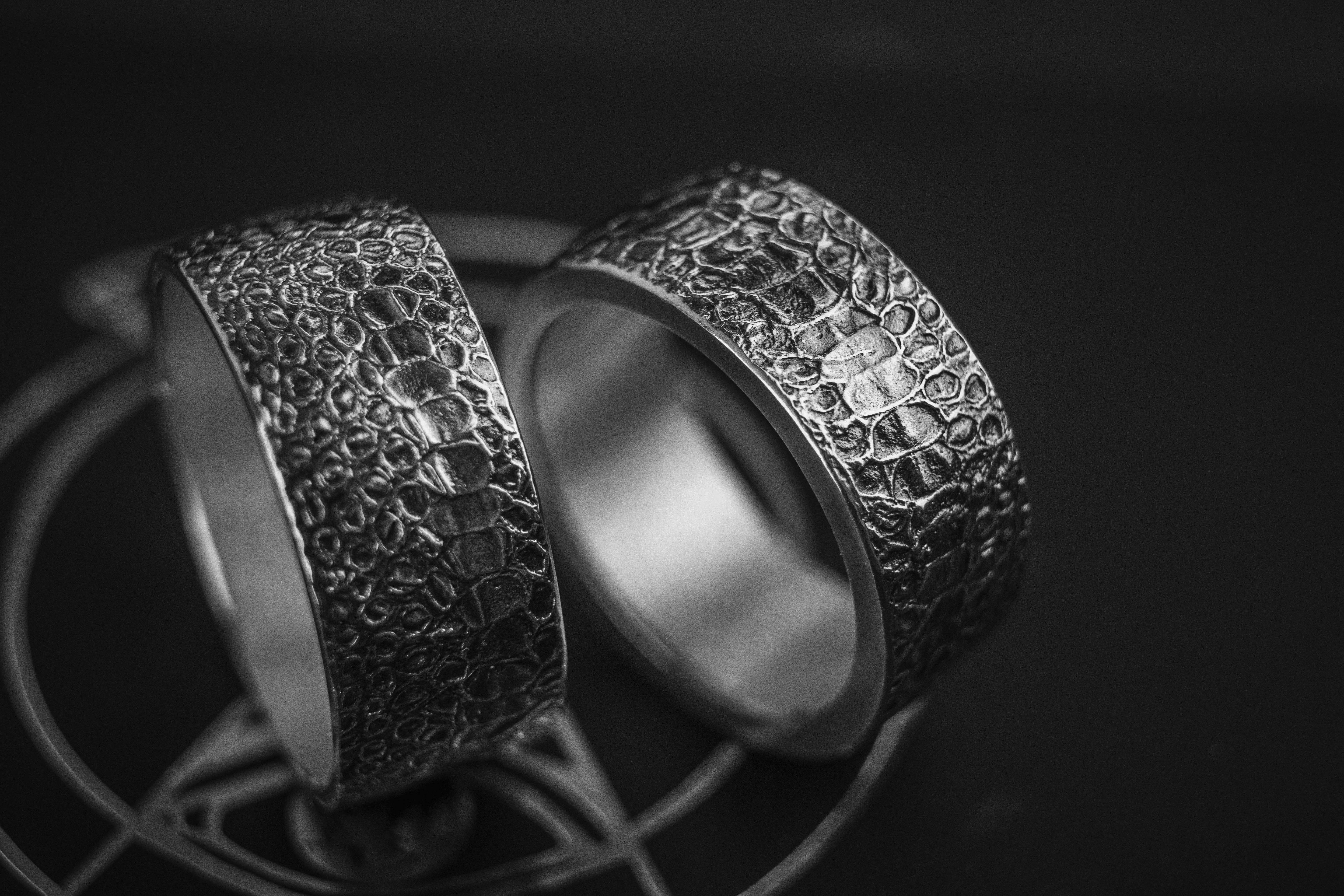 Ring with Snake Scale Relief