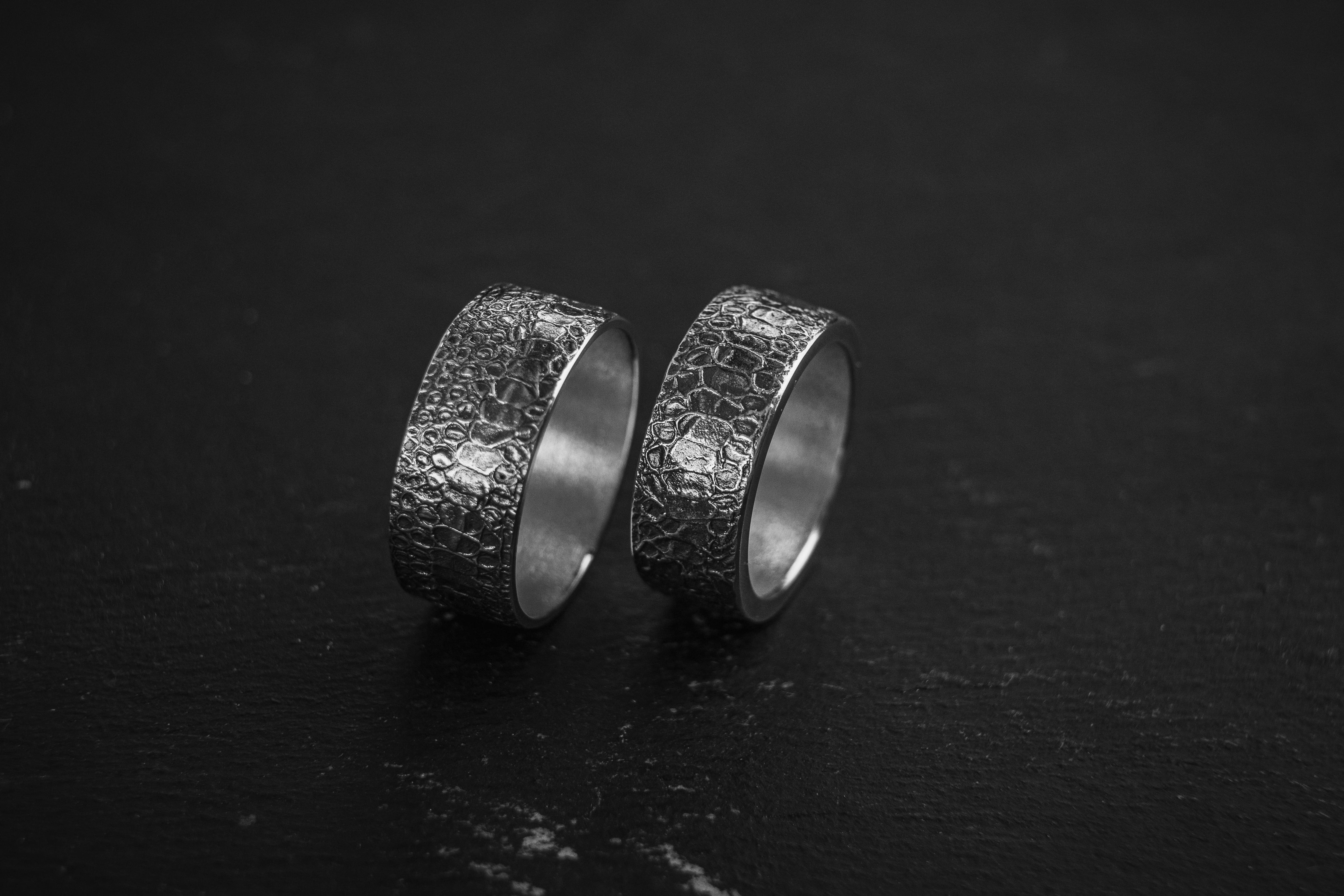 Ring with Snake Scale Relief