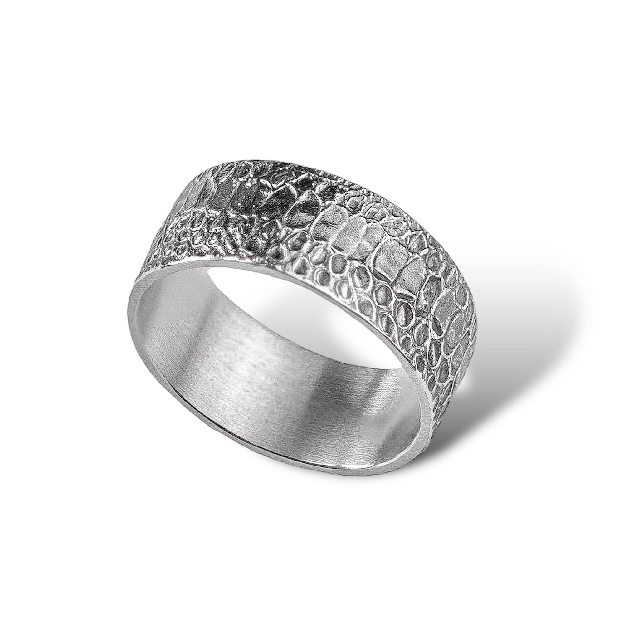 Ring with Snake Scale Relief