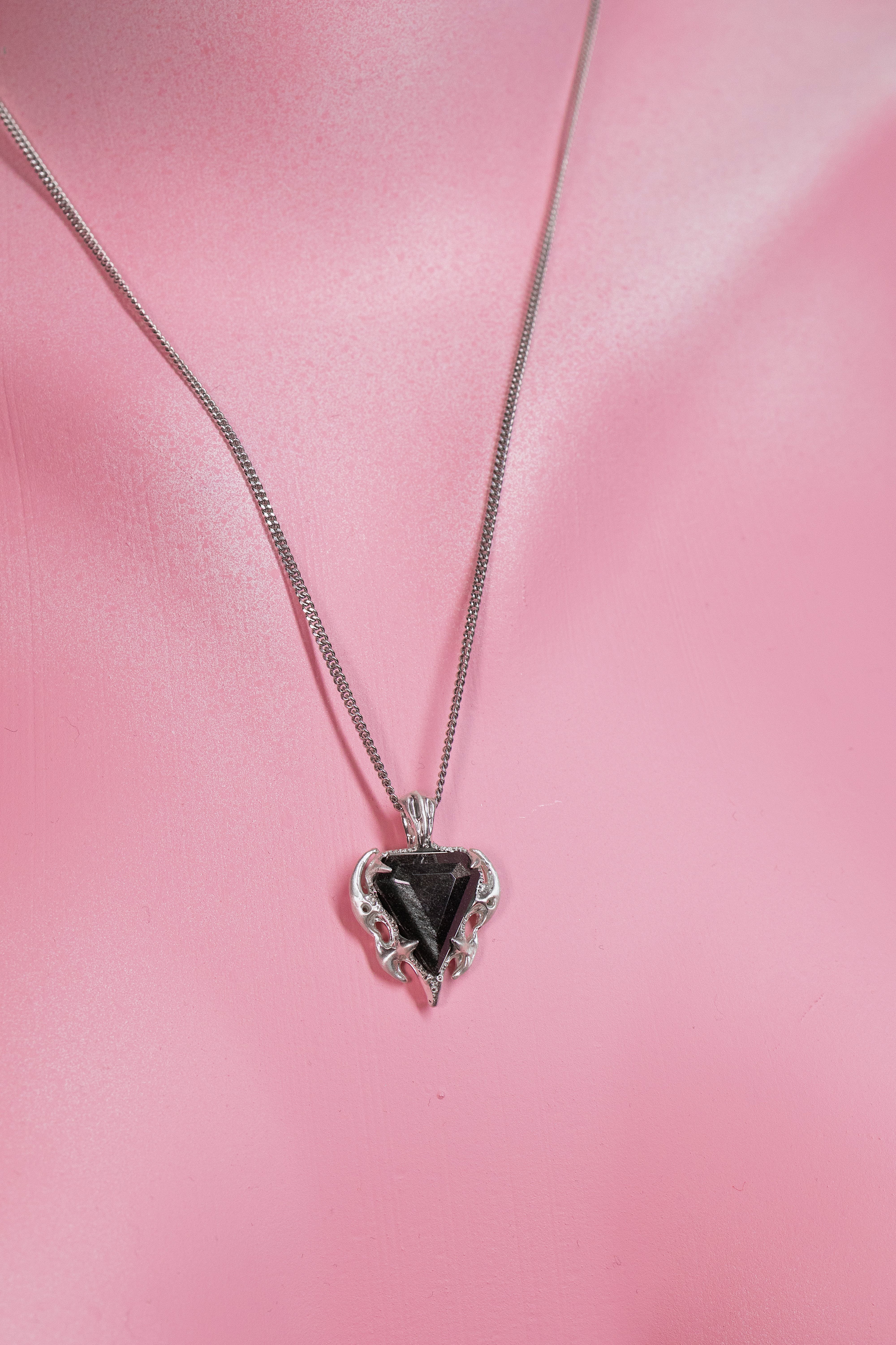 Obsidian Tribal Pendant