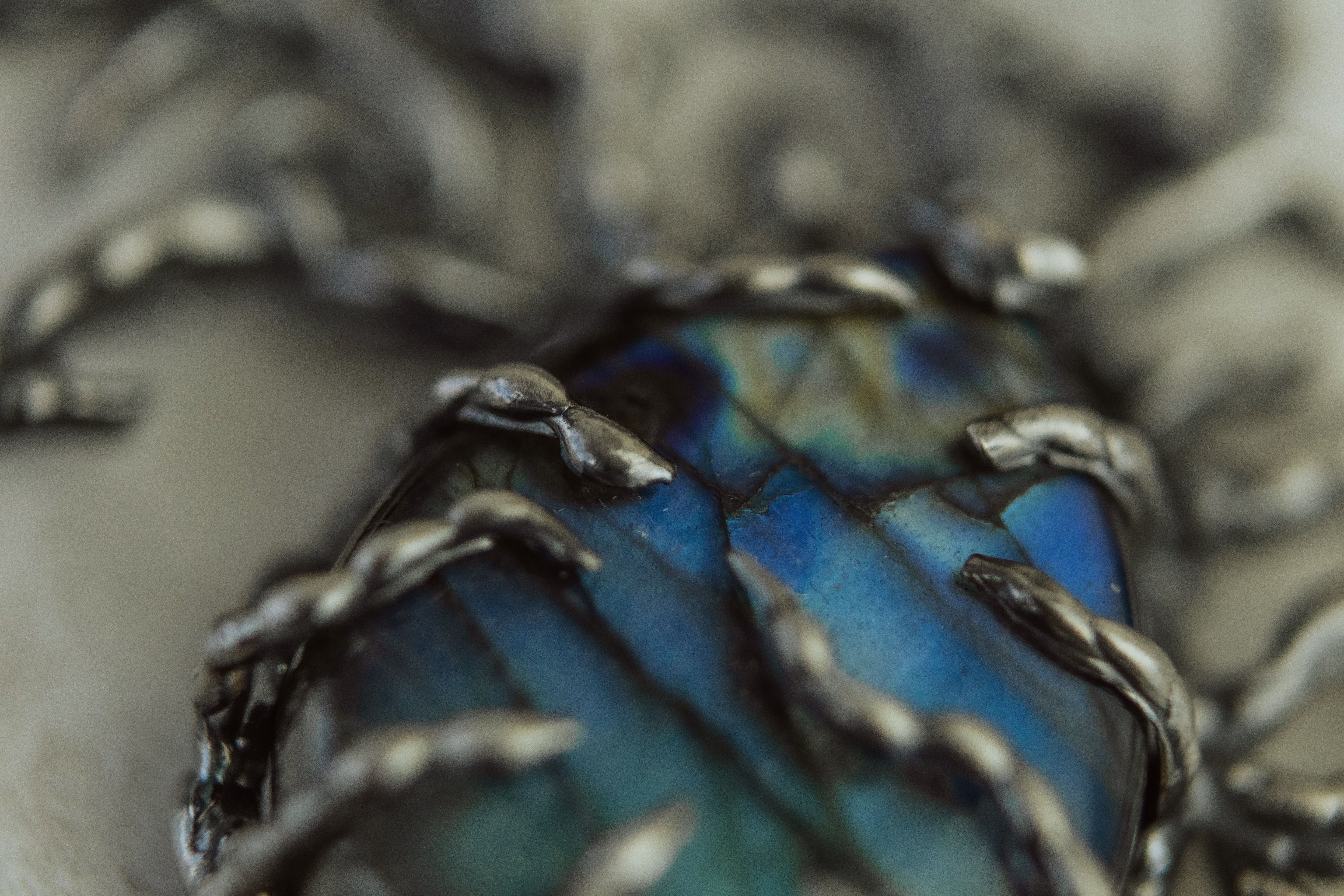 One-of-a-kind massive pendant with labradorite