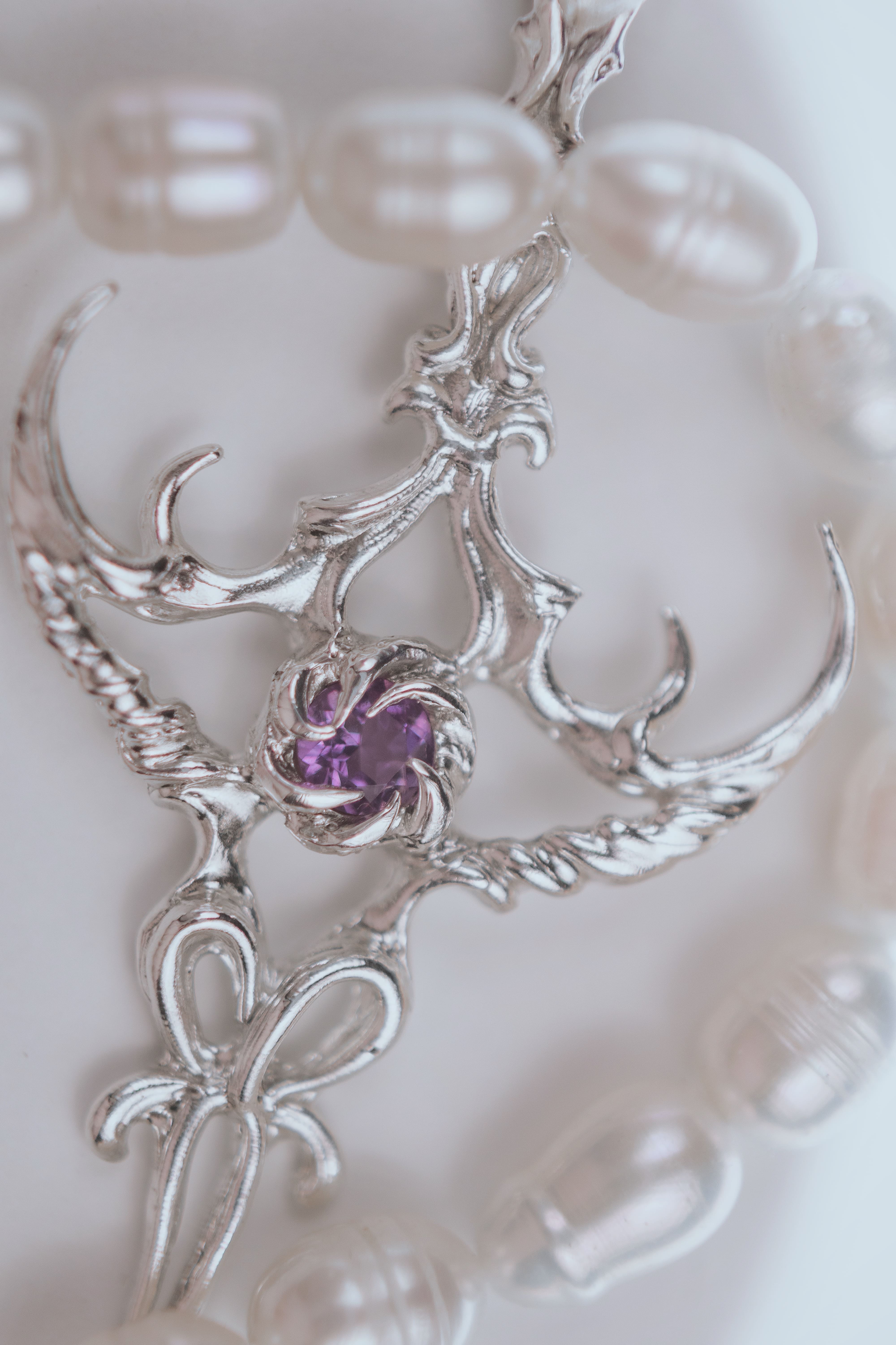 Chunky pendant with Amethyst