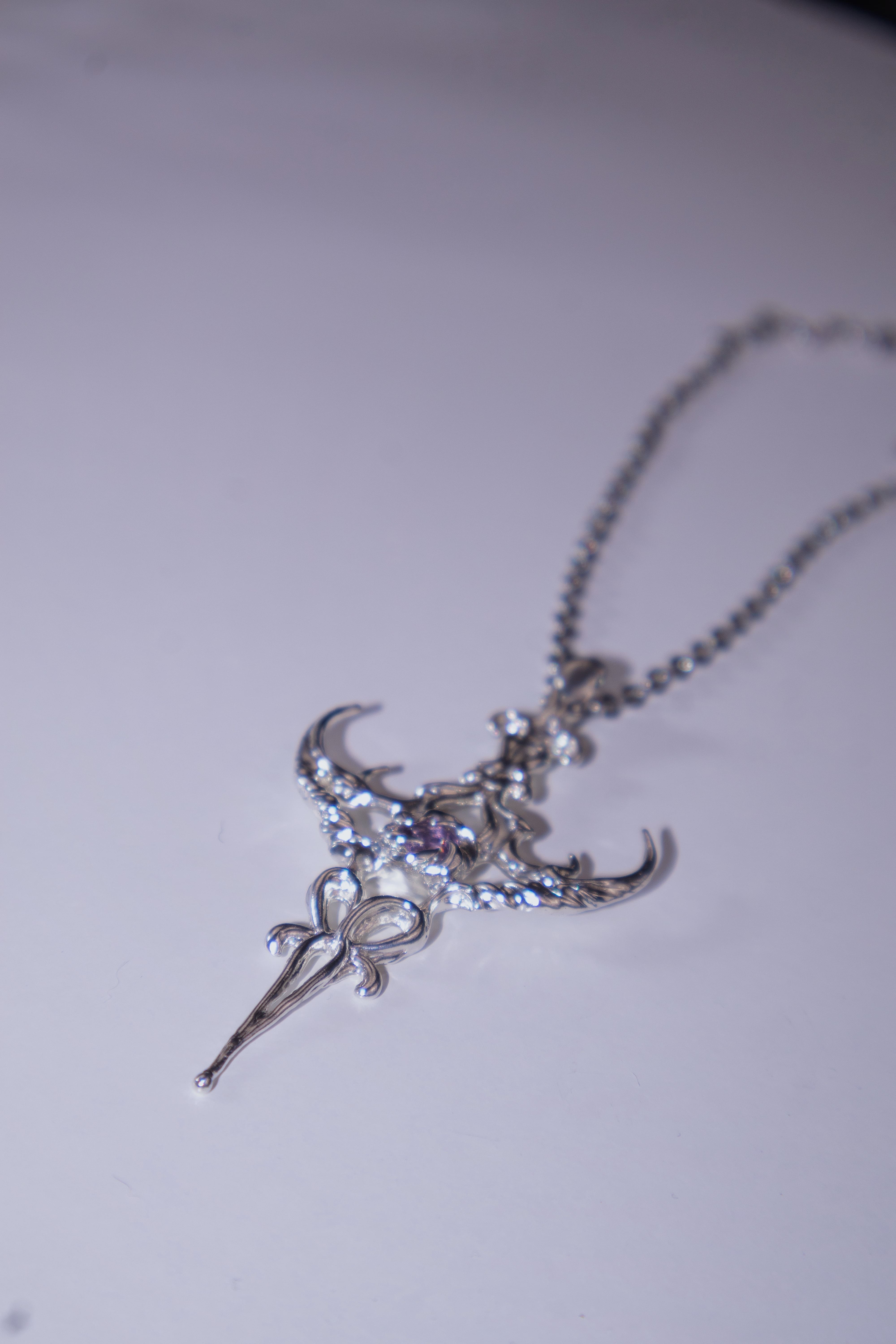 Chunky pendant with Amethyst