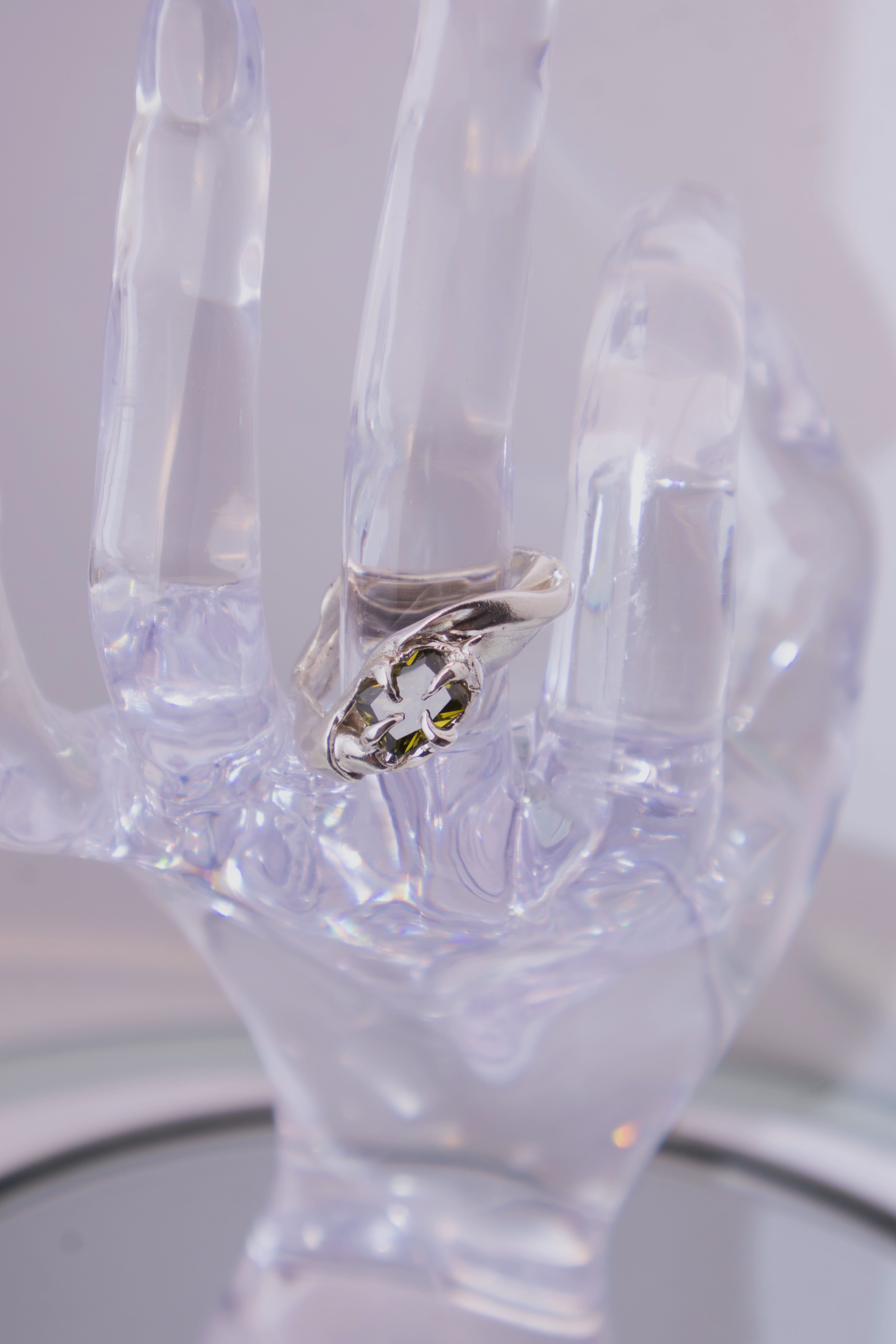 One-of-a-kind ring with stone