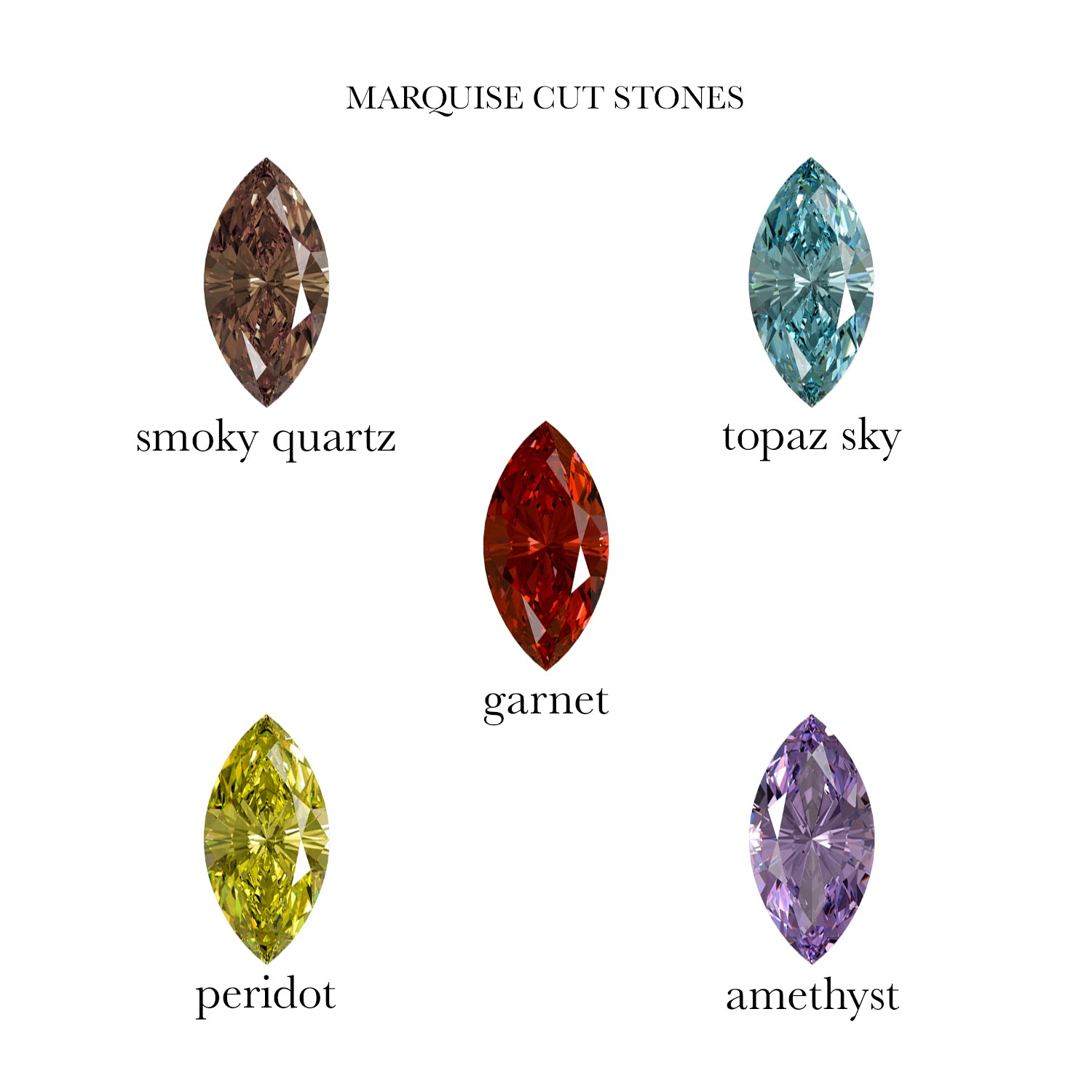 Tribal ring with marquise stone