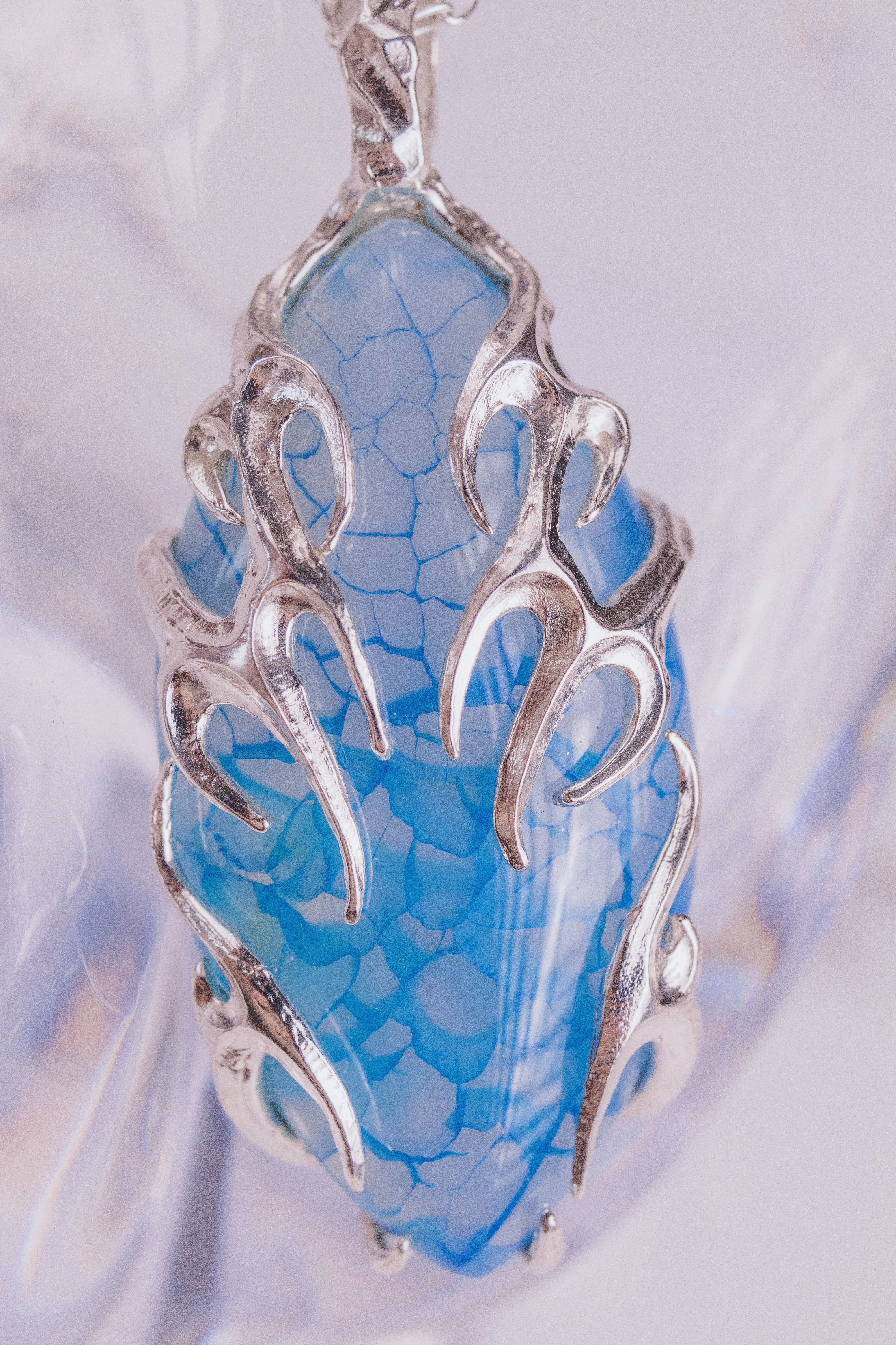 Tribal Pendant Dragon Vein Agate